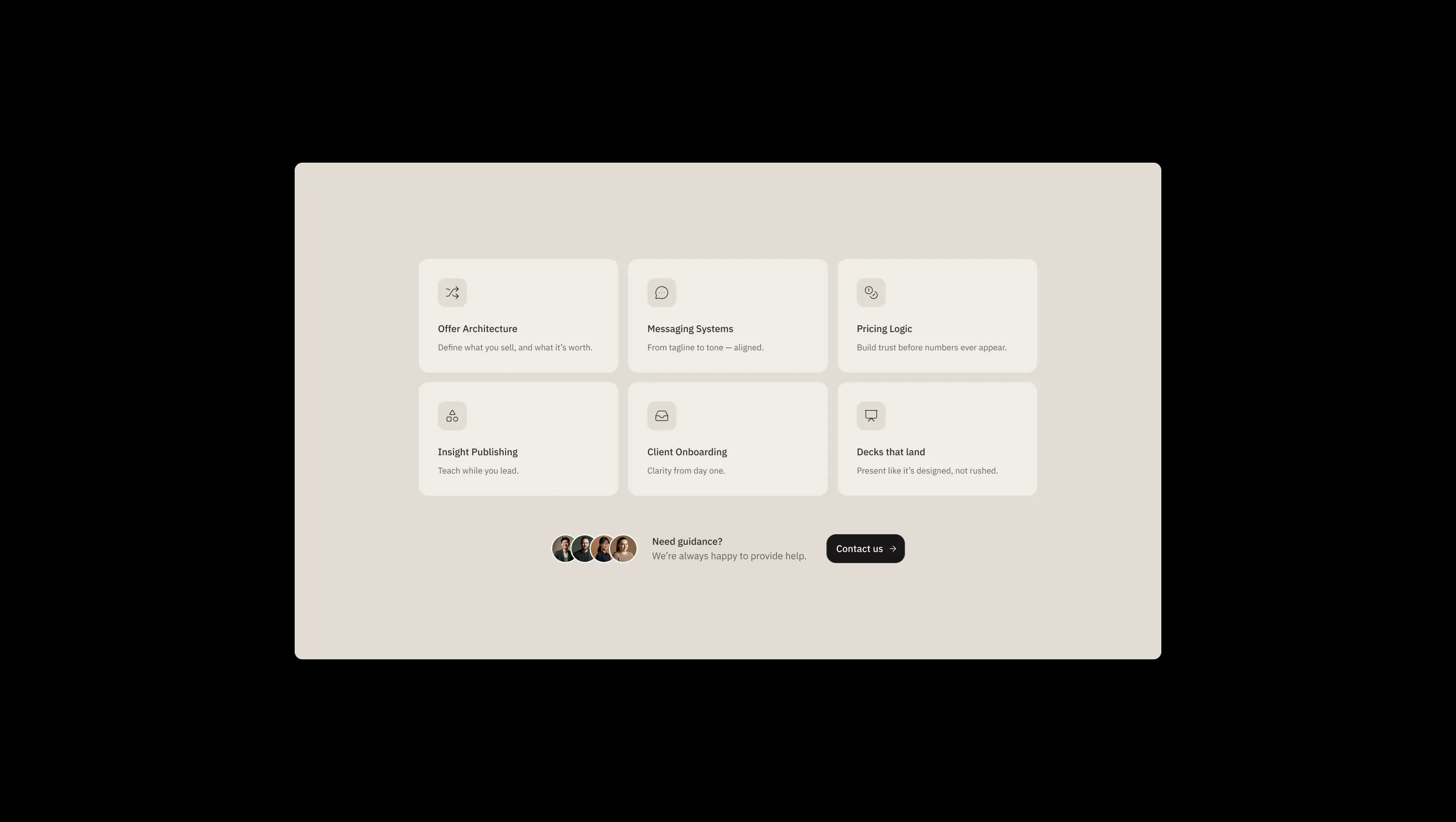 Features Grid With Contact CTA