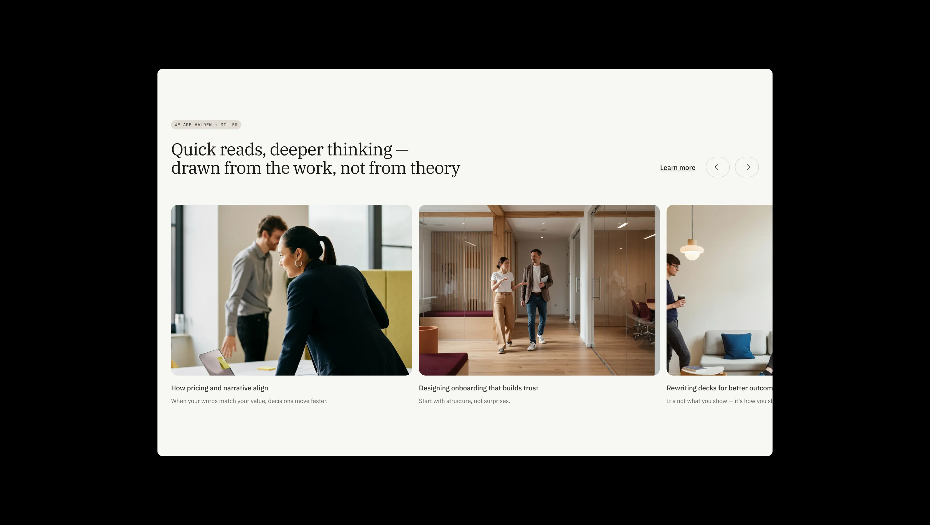 About Section with Content Slider
