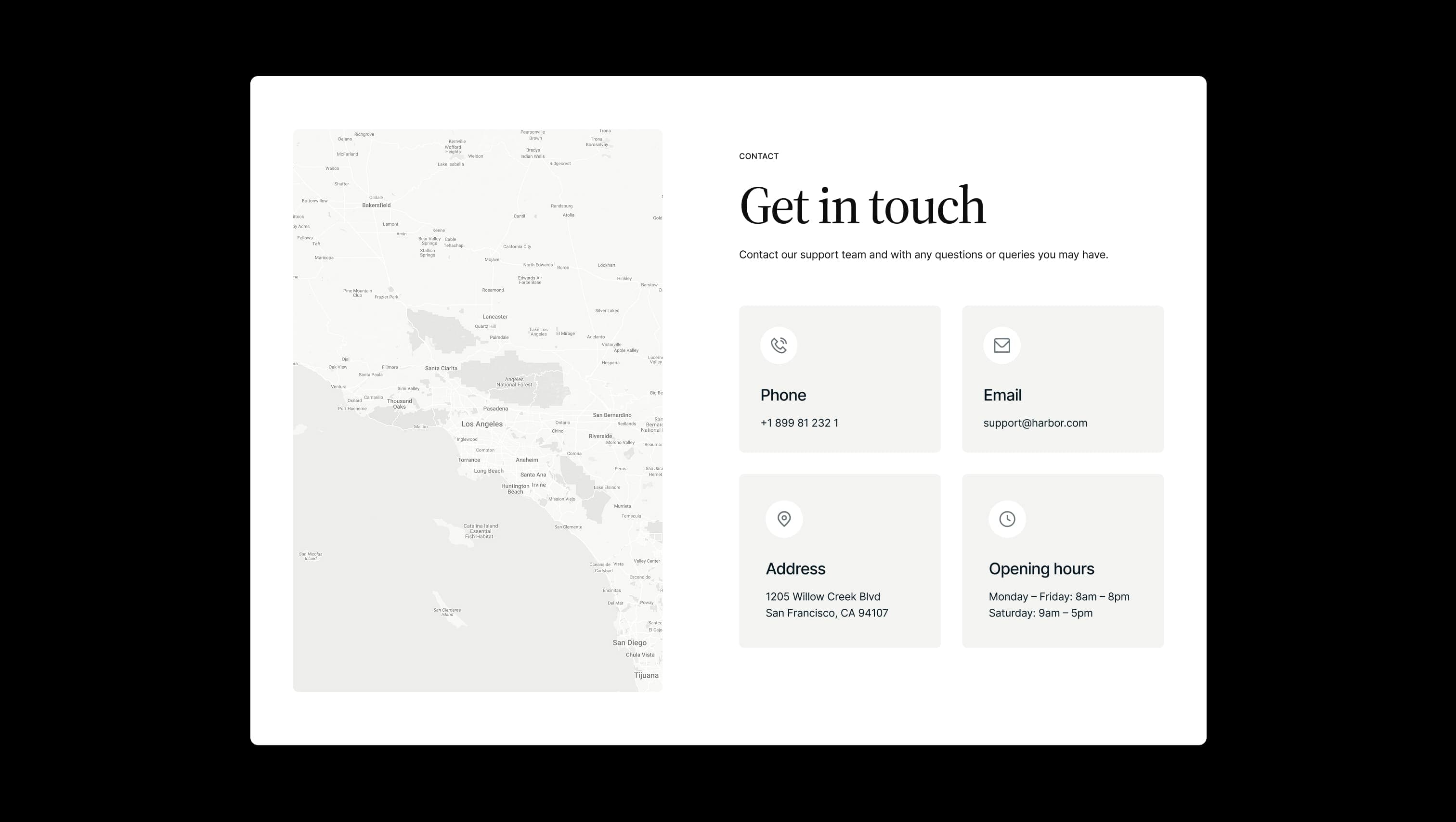 Contact Section with Map