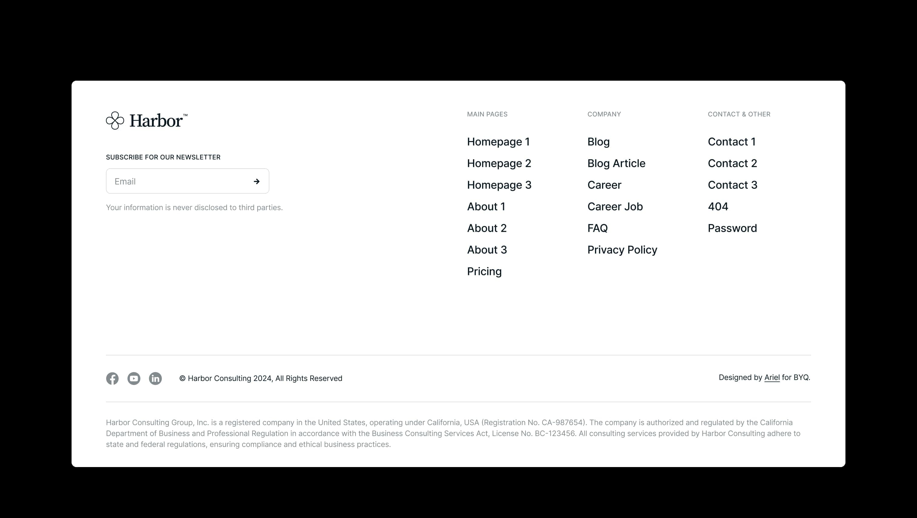 Footer Newsletter Signup Form