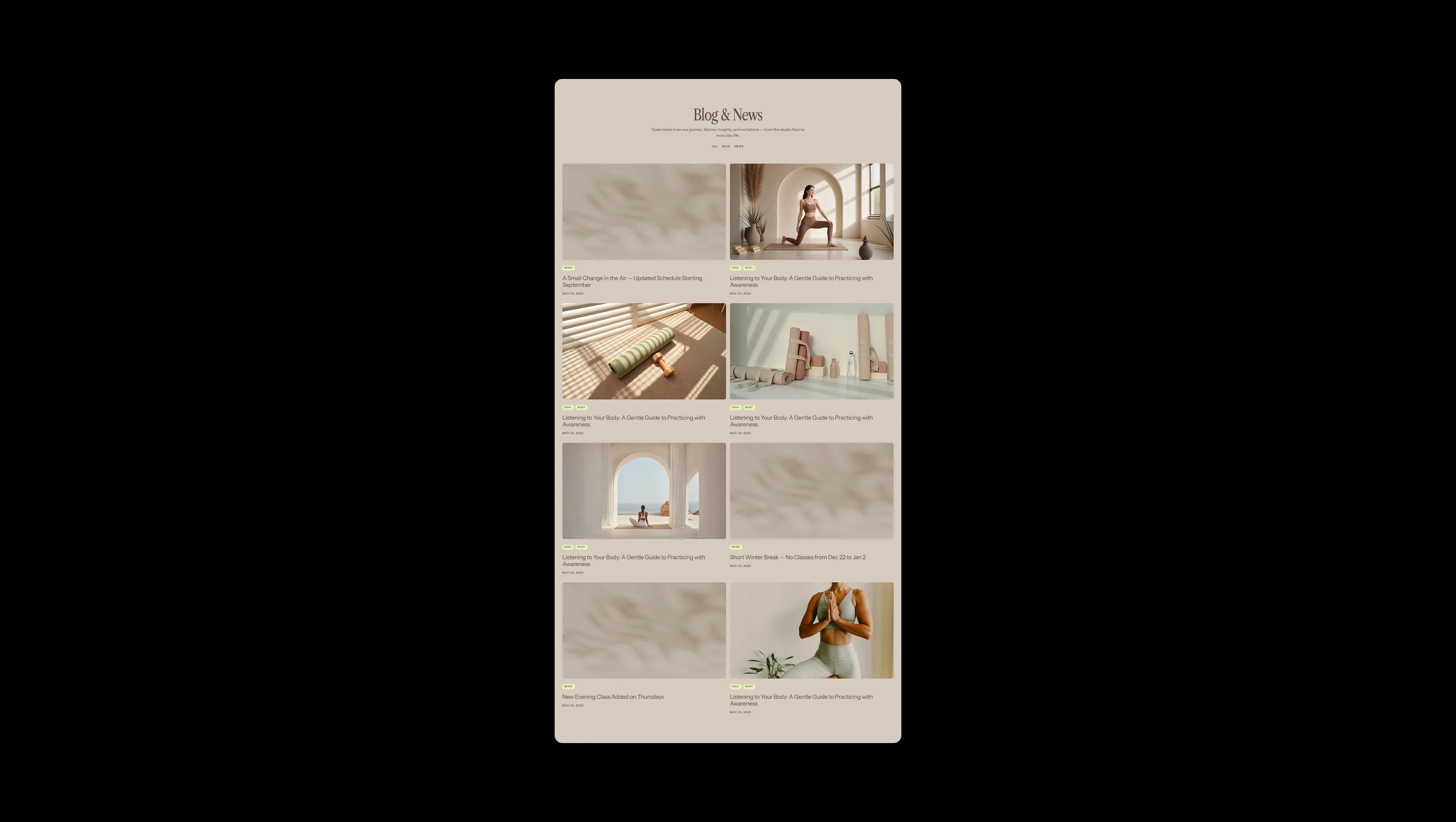 Blog Grid with Category Filters