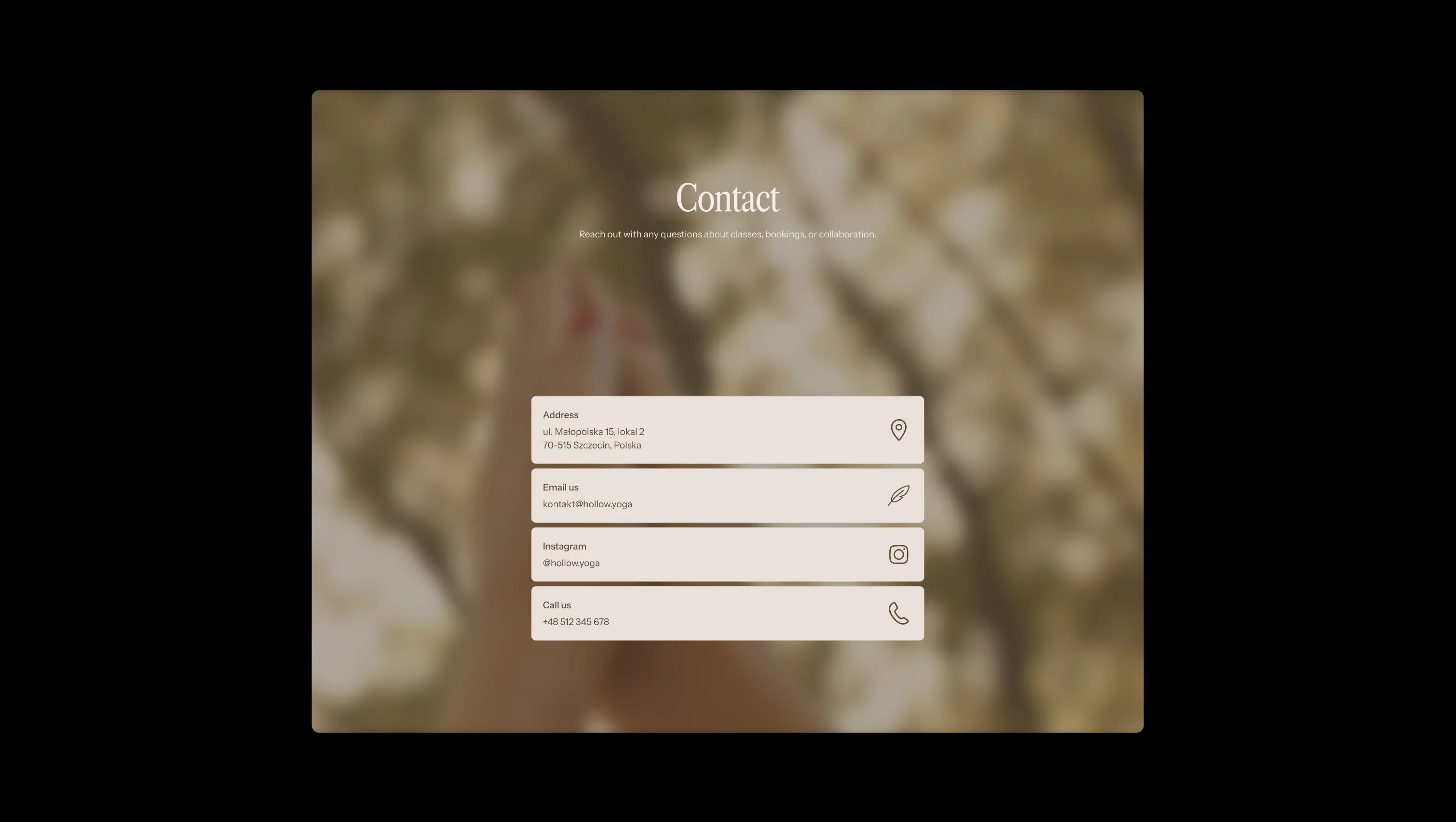 Contact Hero Video Background