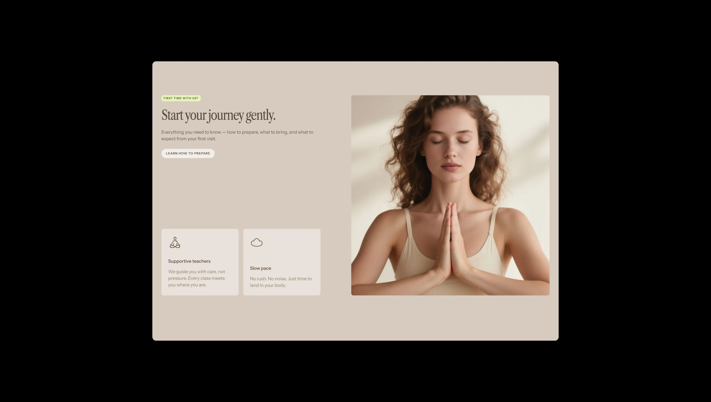 Beginner Yoga Feature Section
