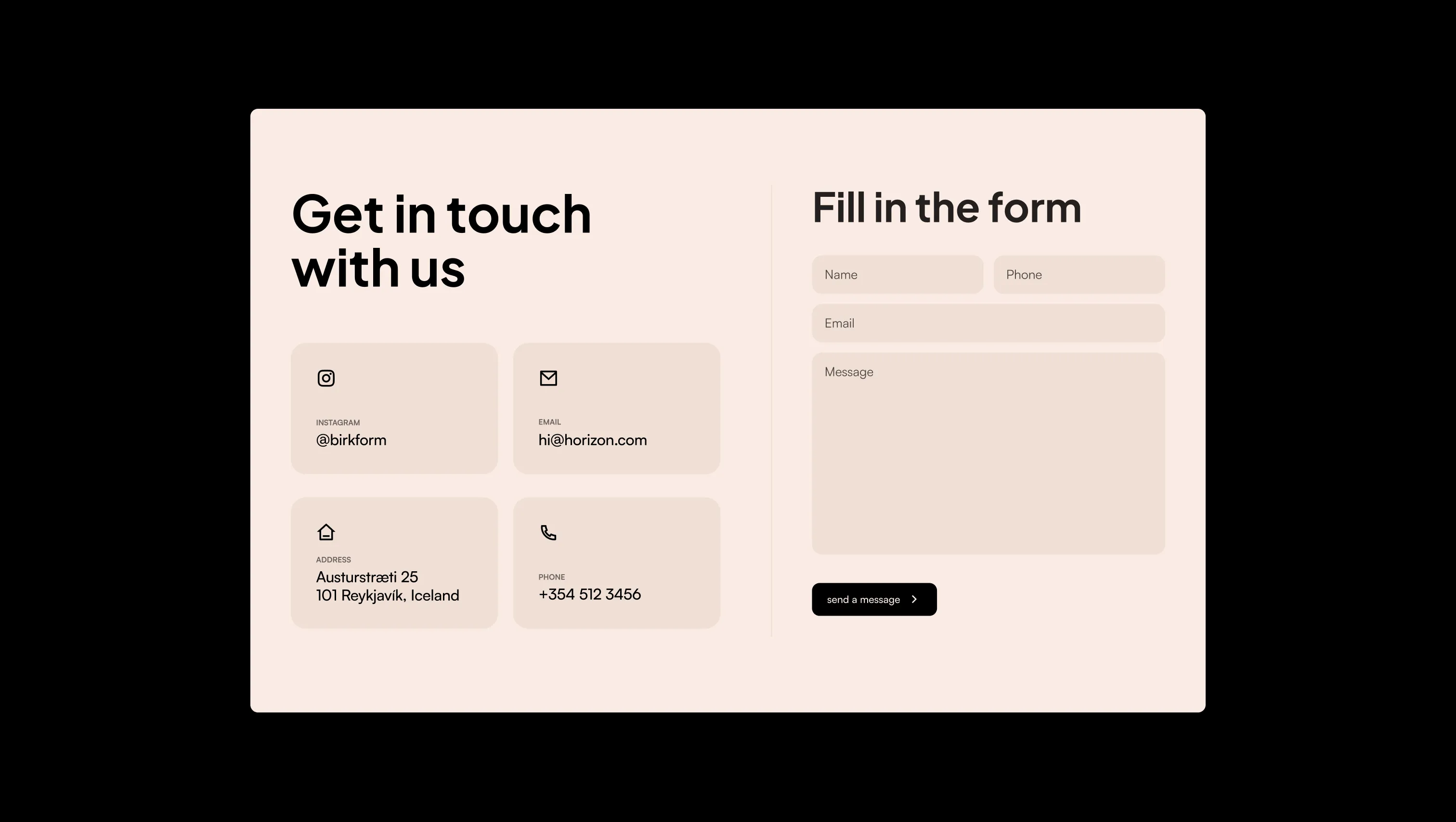 Contact Section with Form