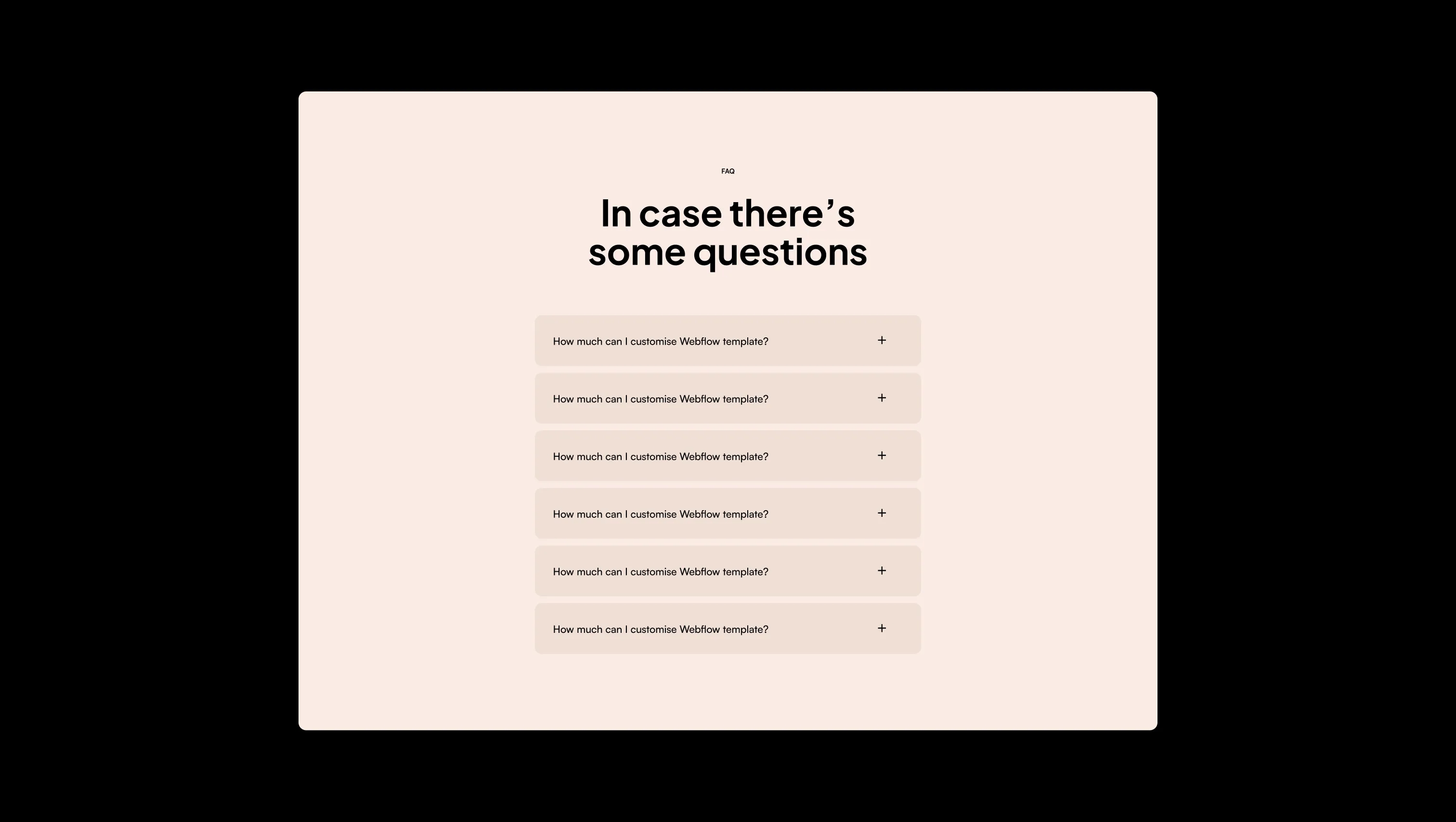 FAQ Accordion Section