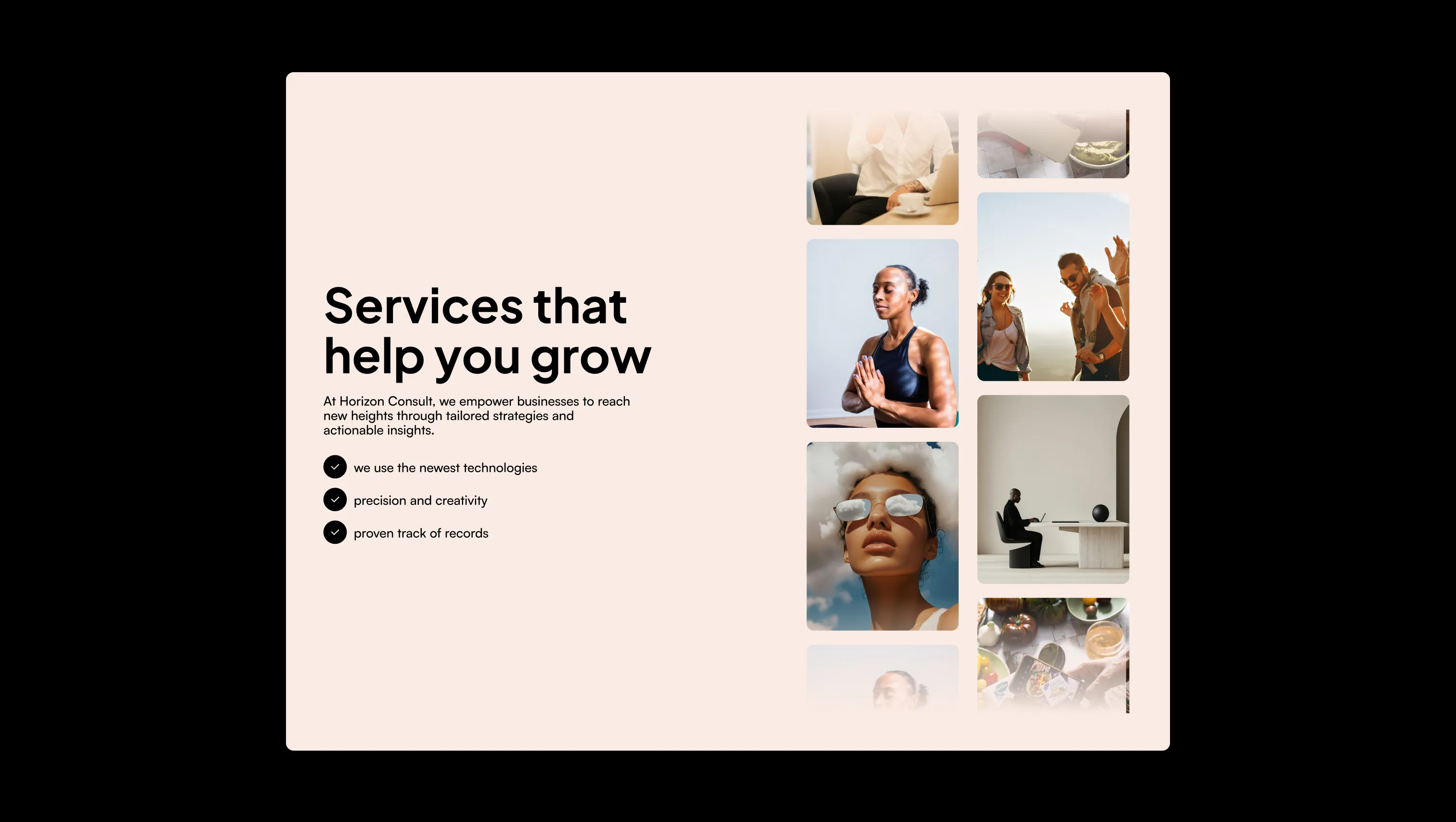 Services Hero with Animated Images