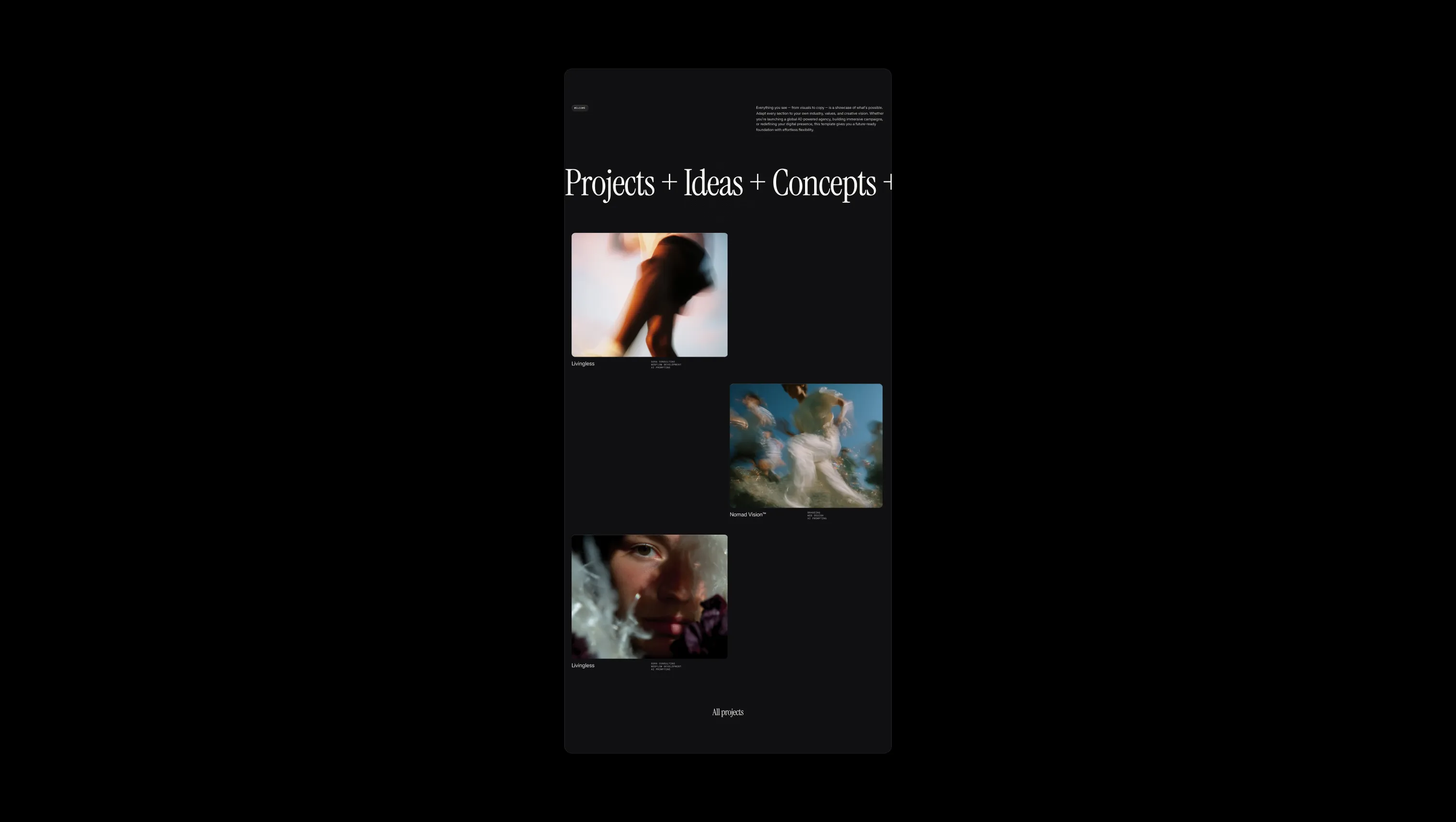Animated Portfolio Grid Section