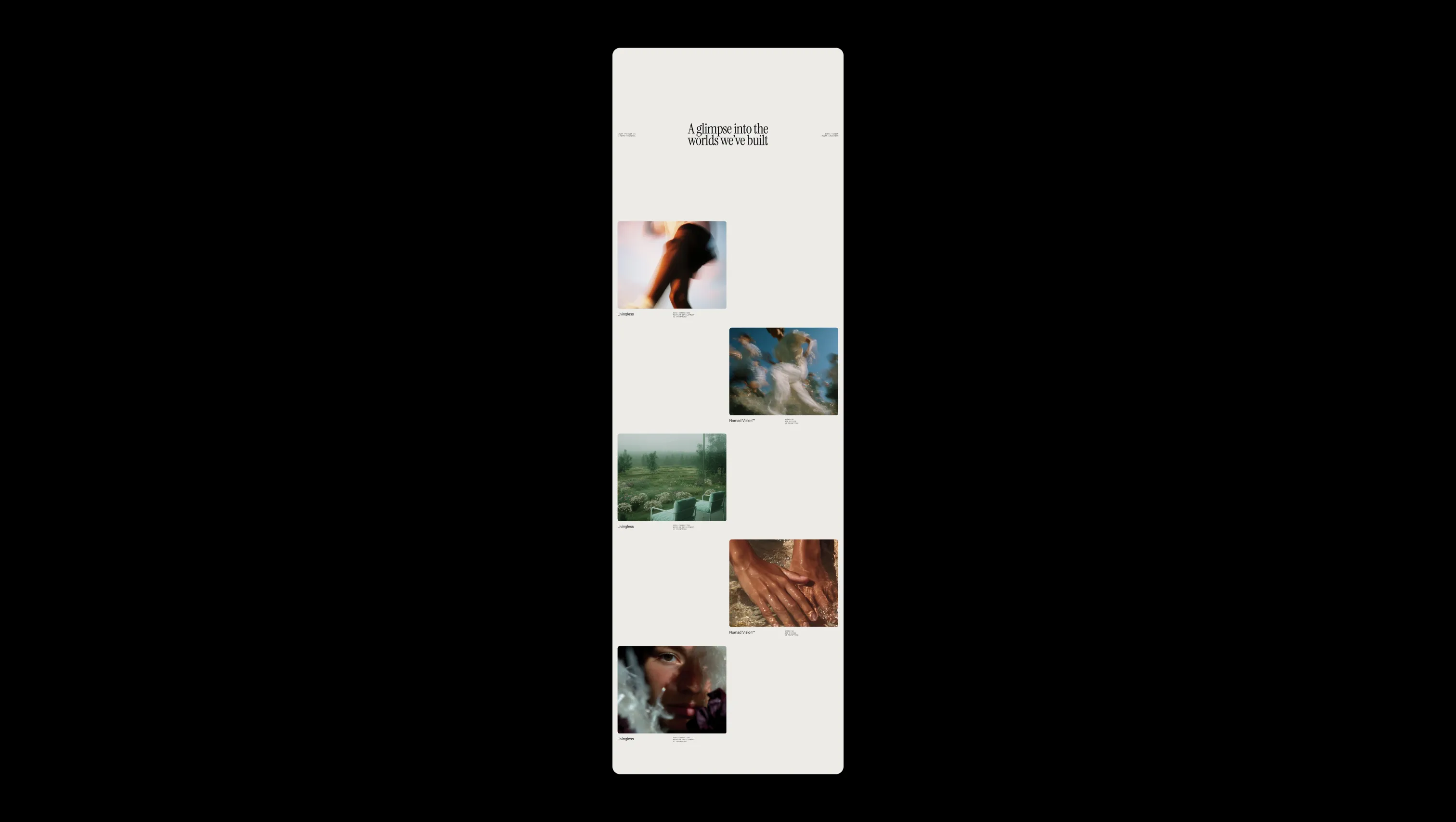Projects Portfolio Grid Layout