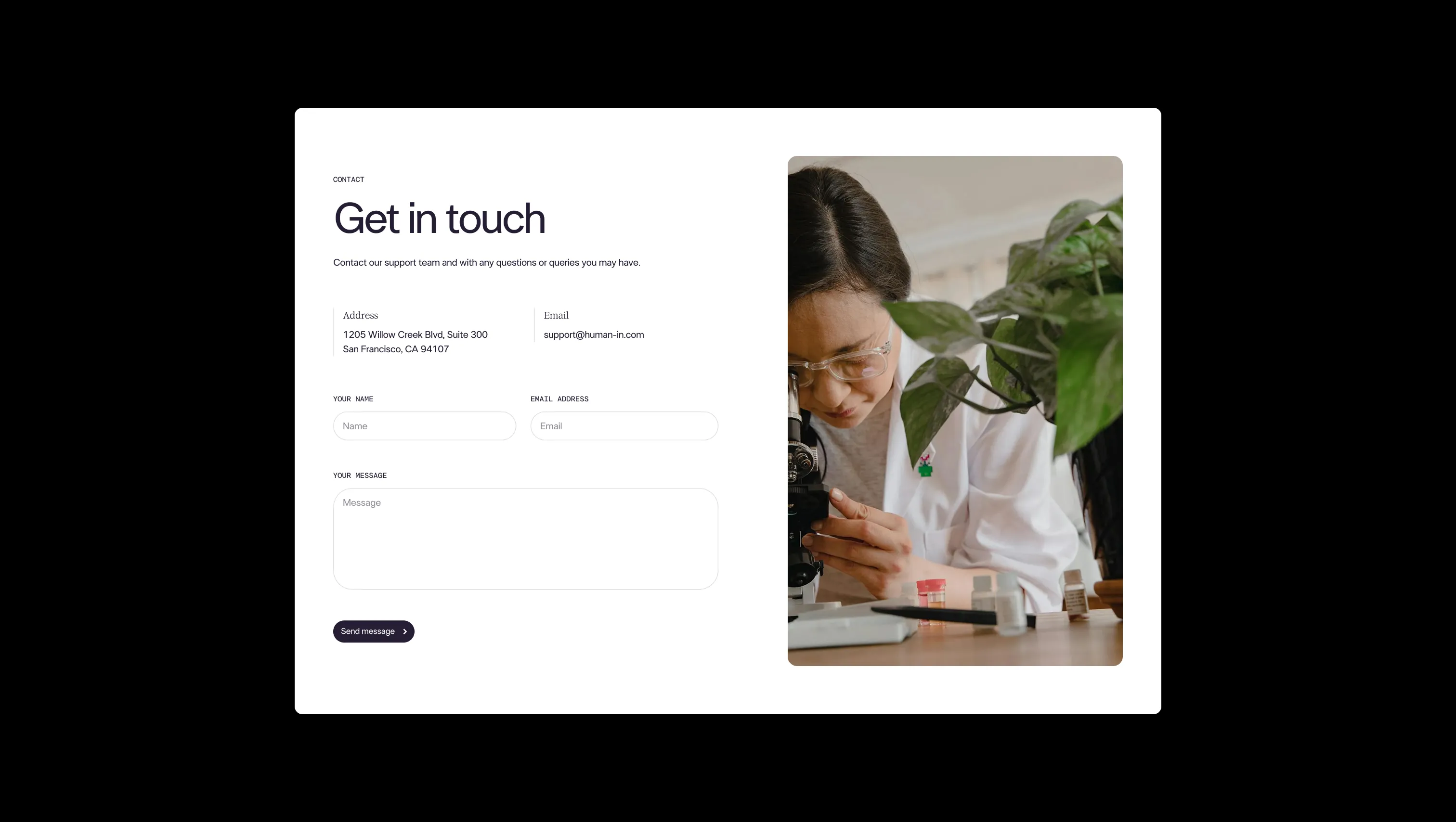 Contact Form with Image
