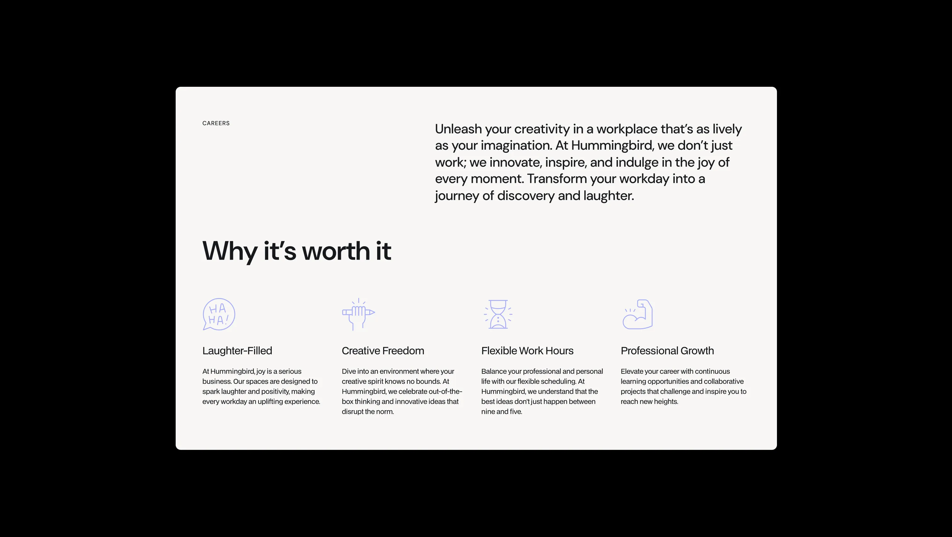 Career Benefits Features Grid