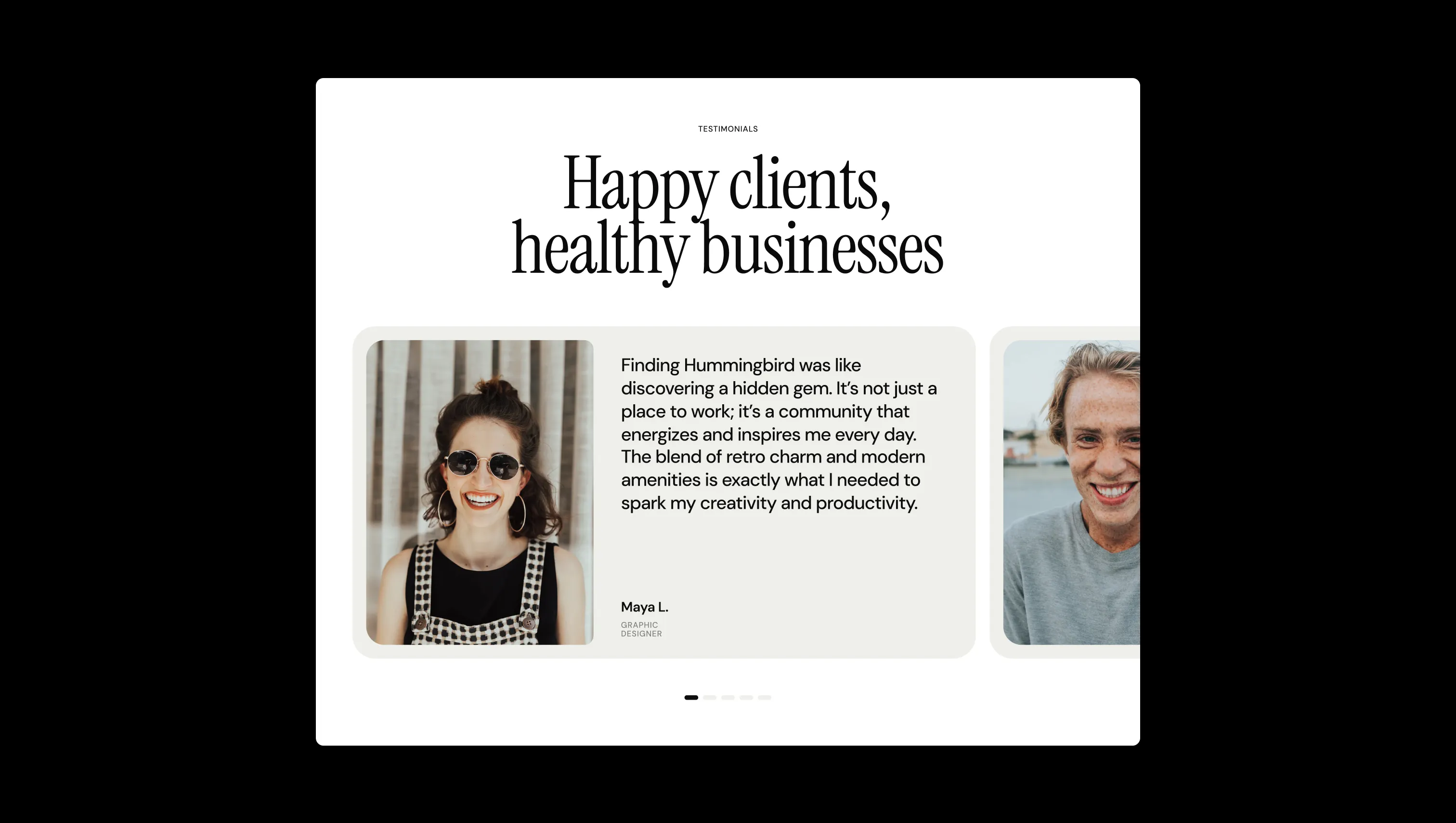 Testimonials Slider with Images