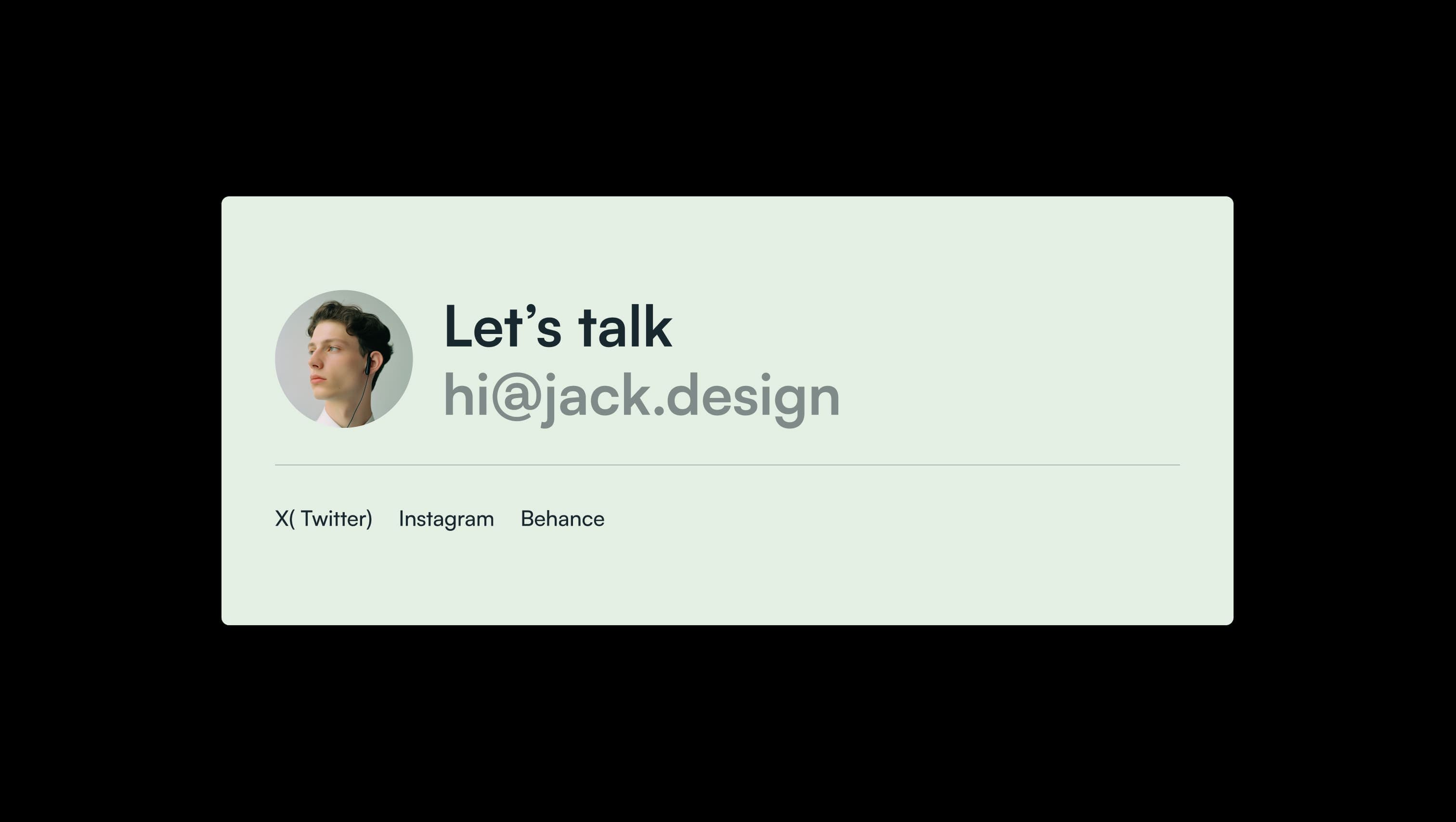 Contact Section with Profile