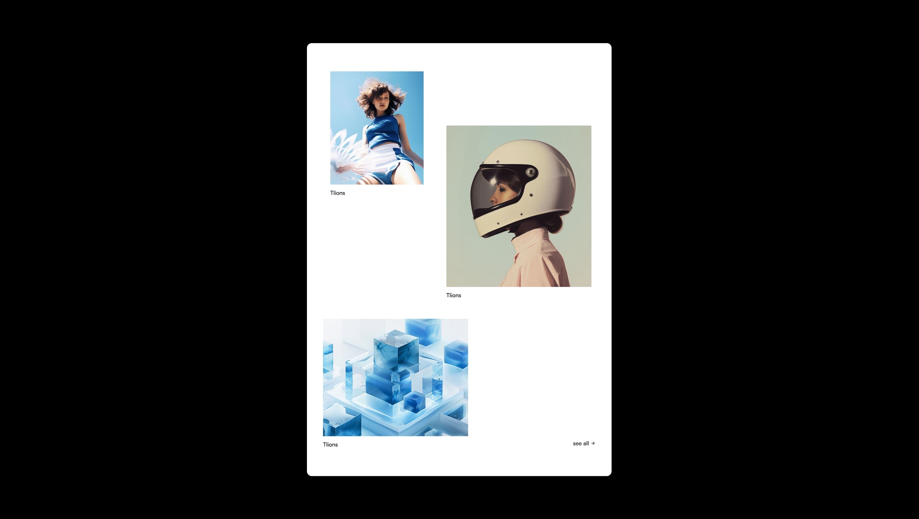 Projects Grid with Hover