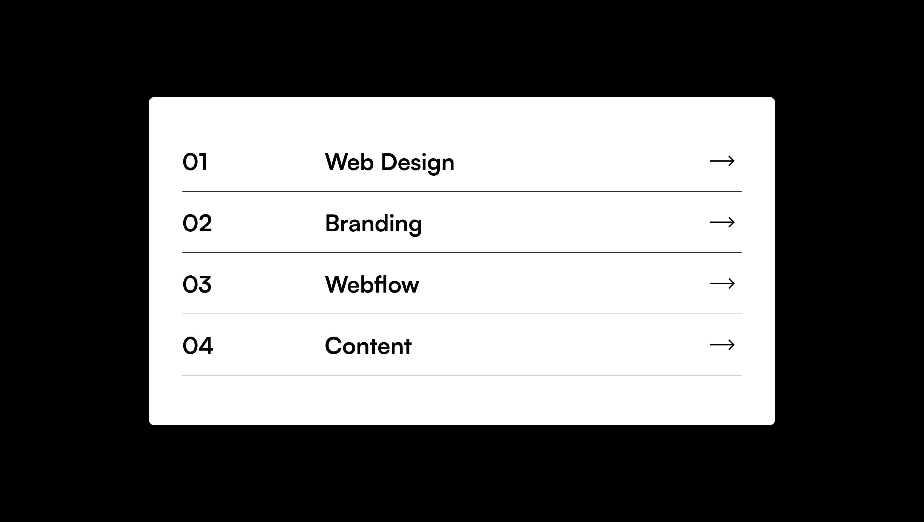 Interactive Services List Section