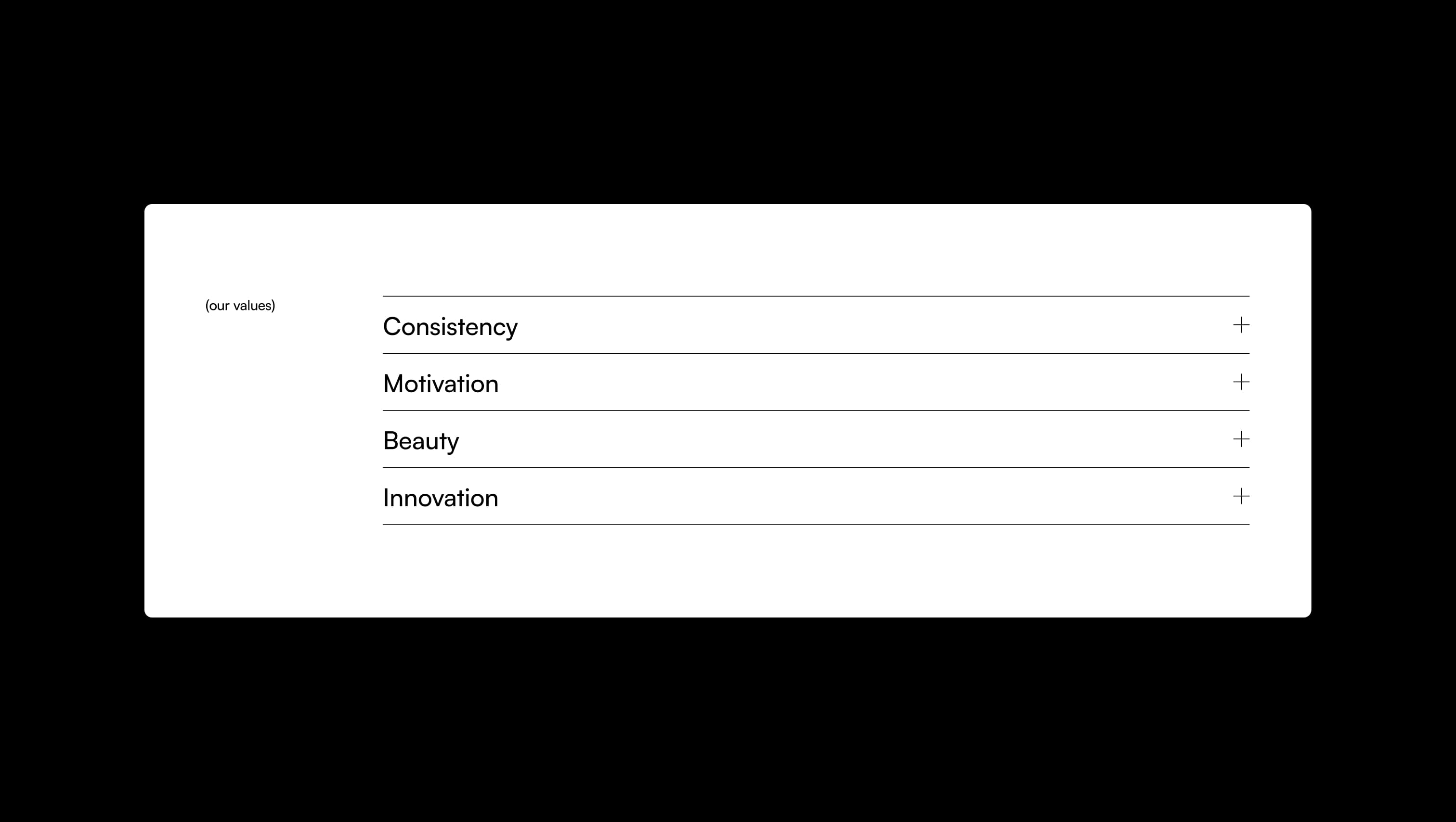 Values Accordion Section