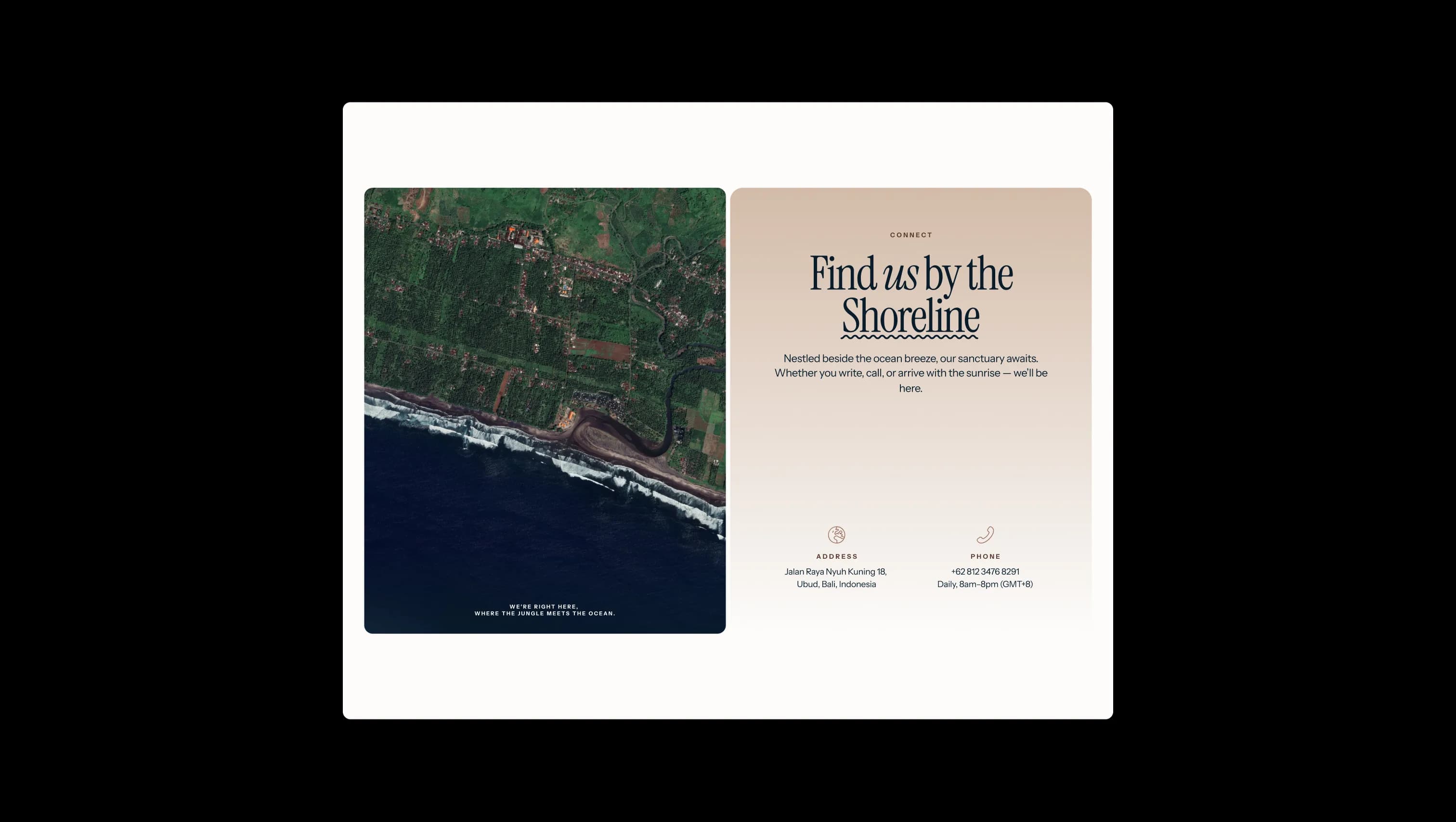 Contact Hero with Map Image