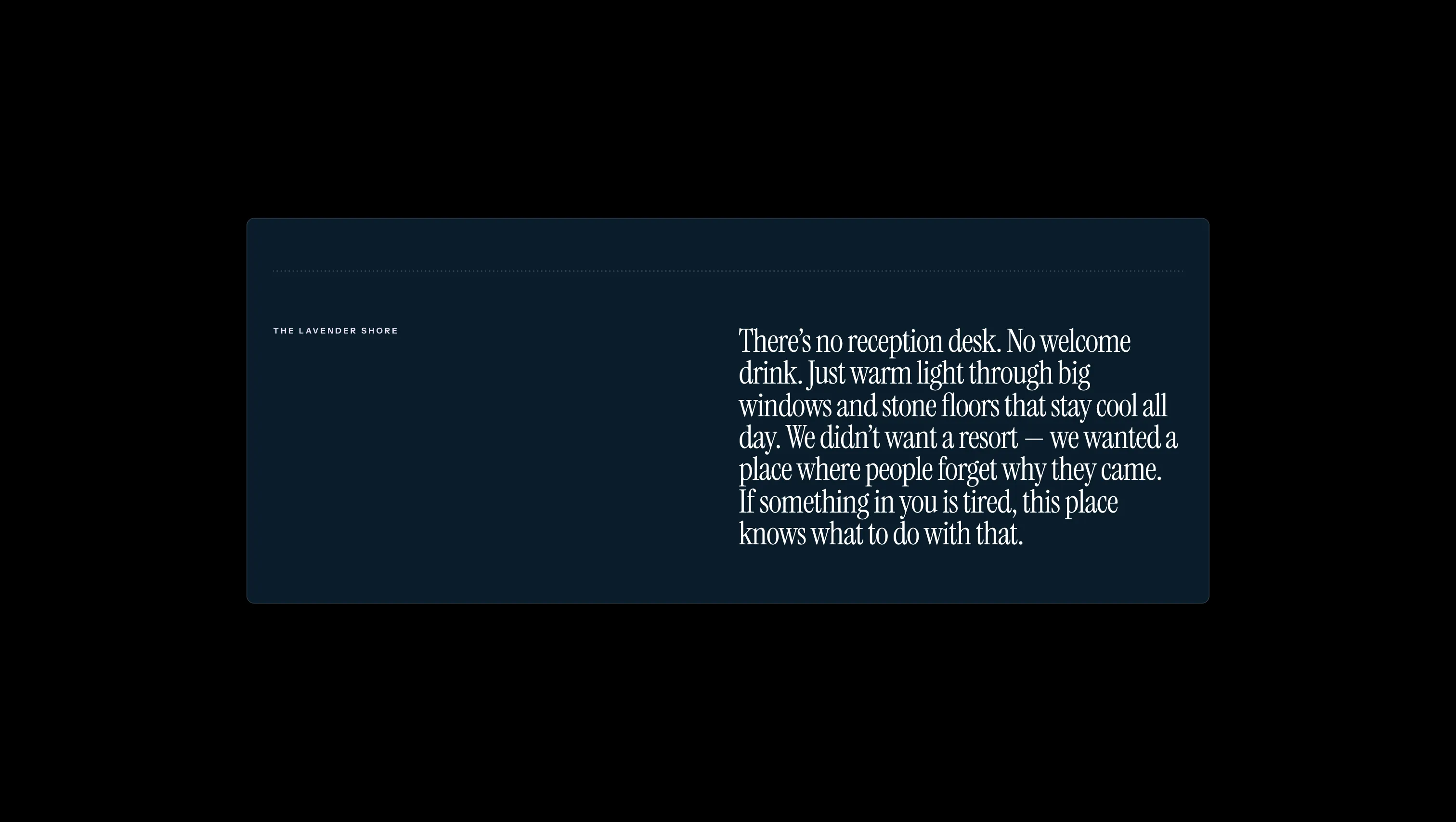 About Text Section with Label