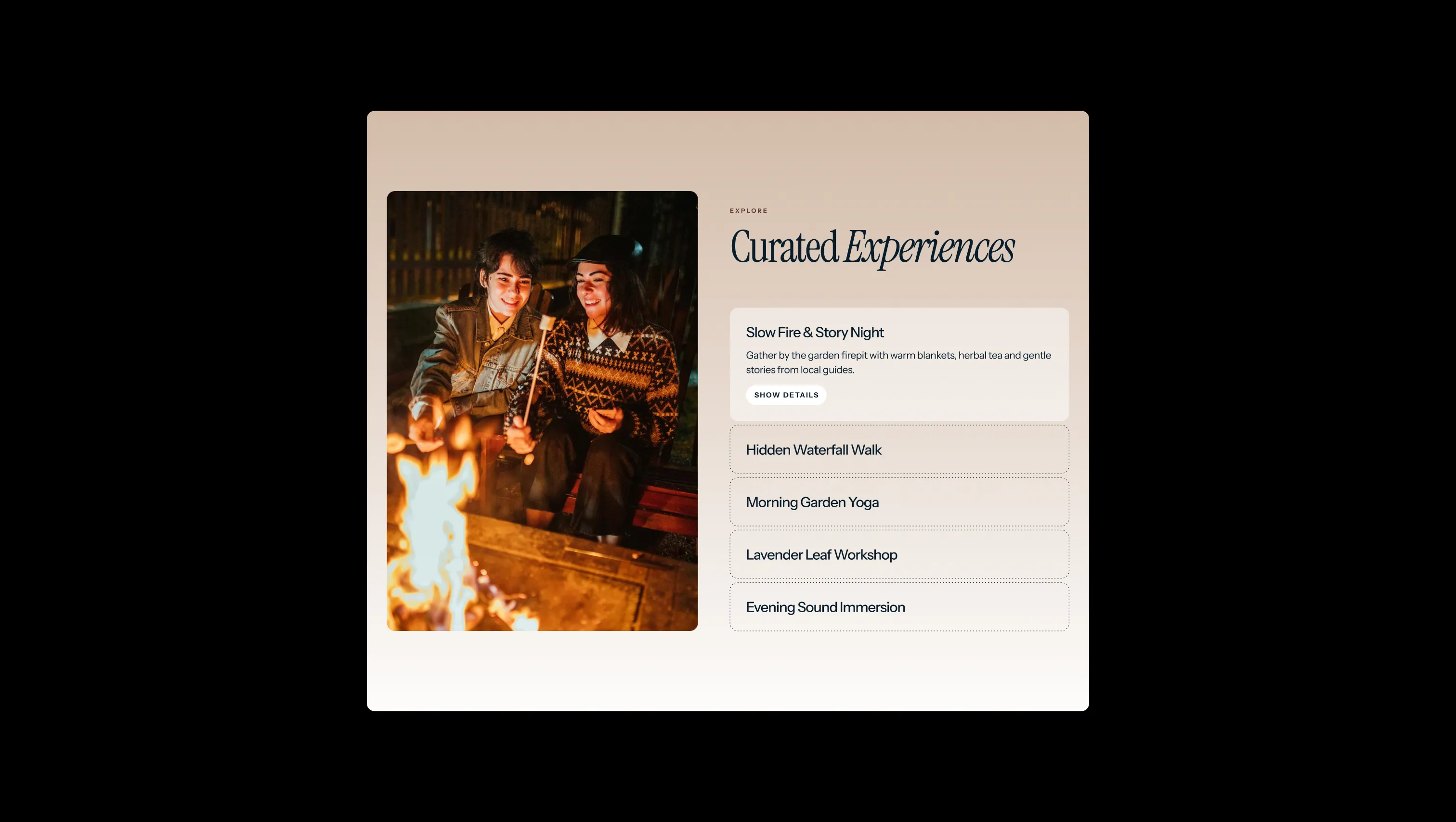 Experience Showcase Tabs Component