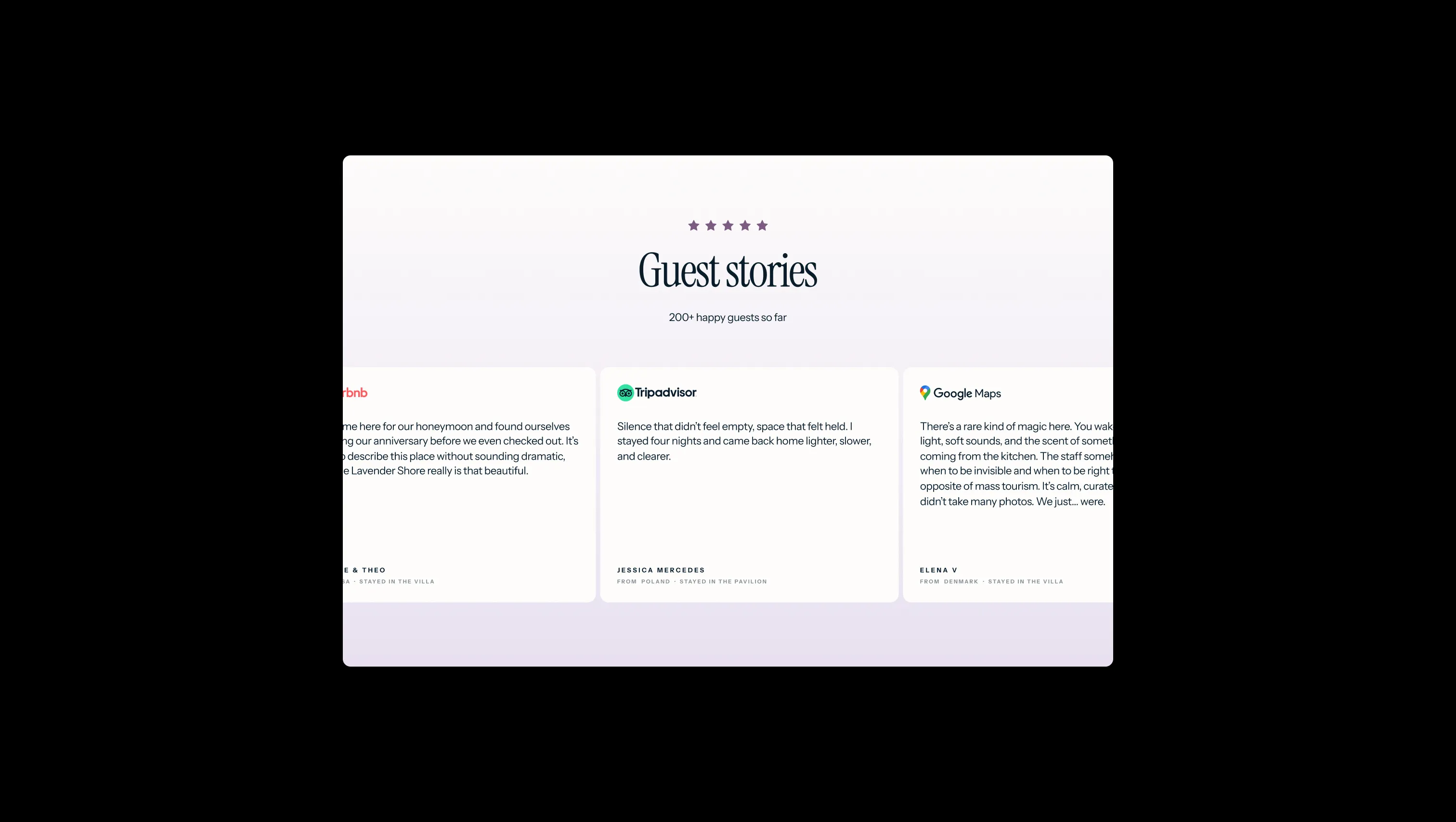 Testimonial Cards with Marquee Animation