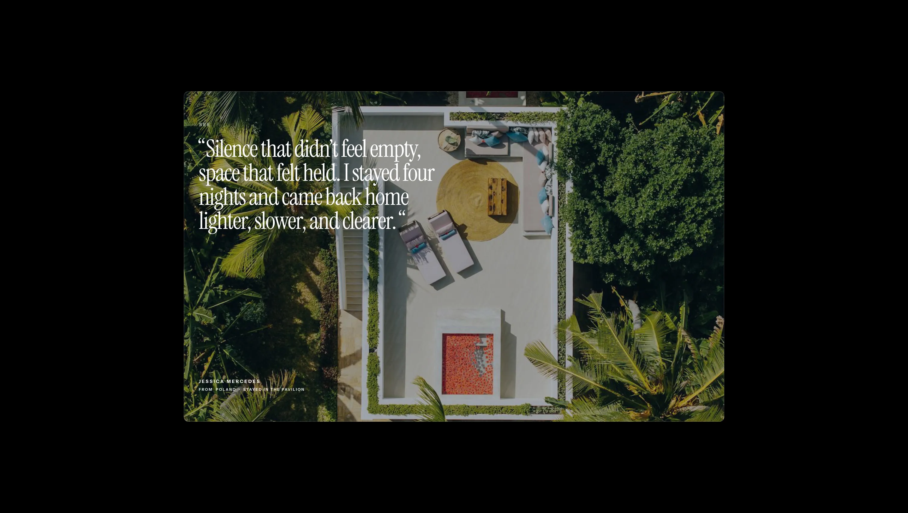 Full Width Testimonial Hero Section