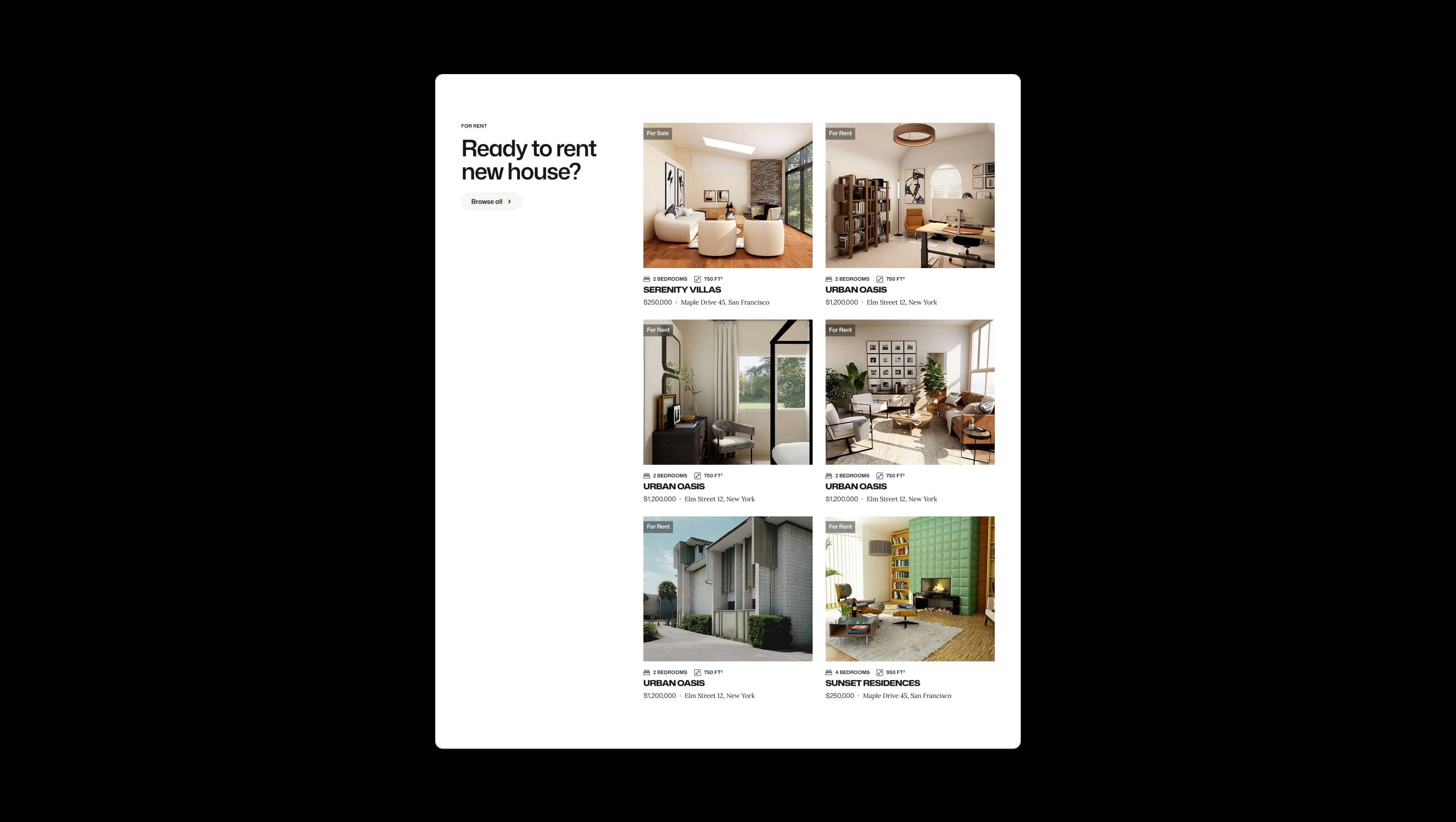 Rental Property Gallery Grid