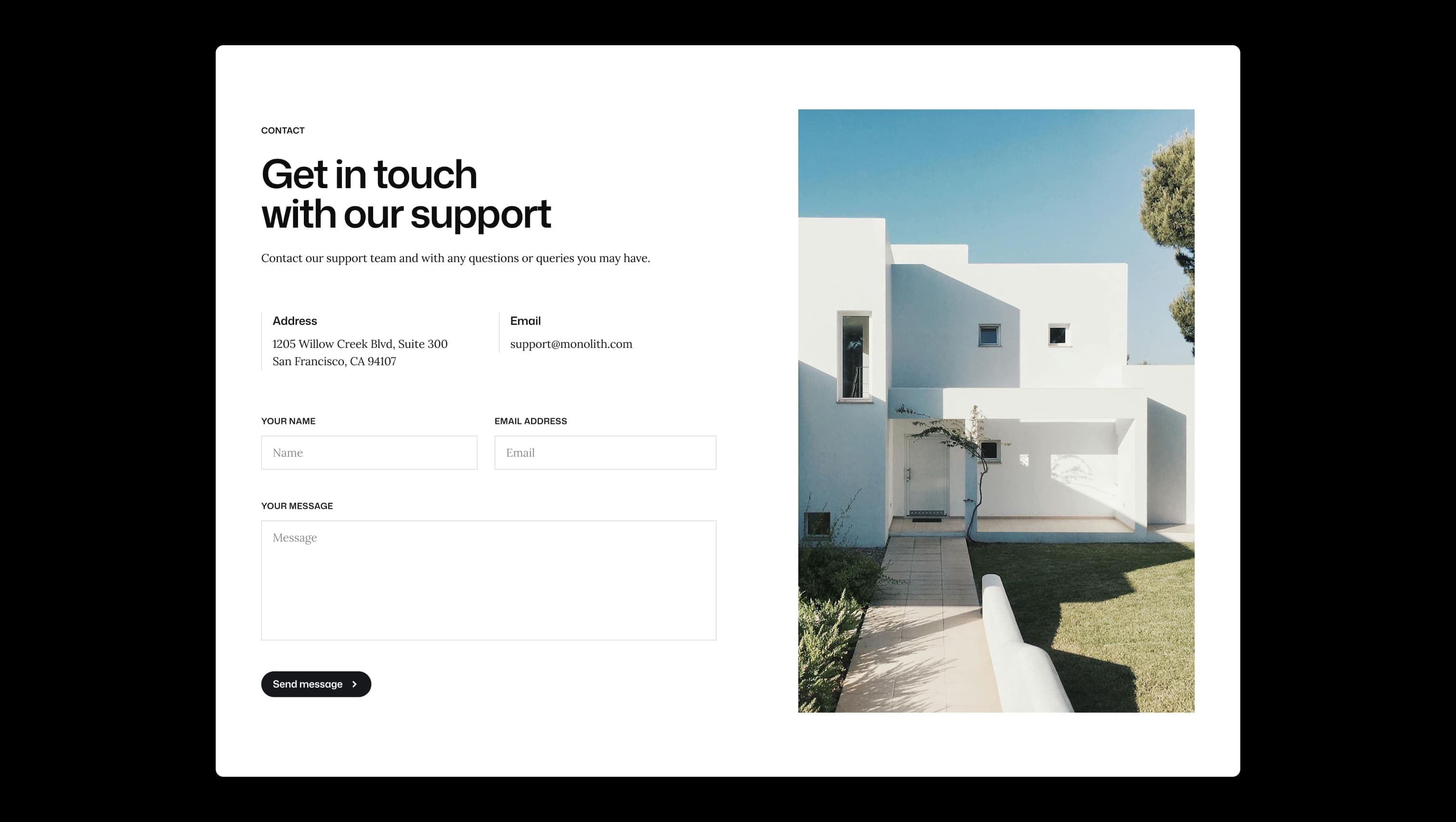 Contact Form with Image