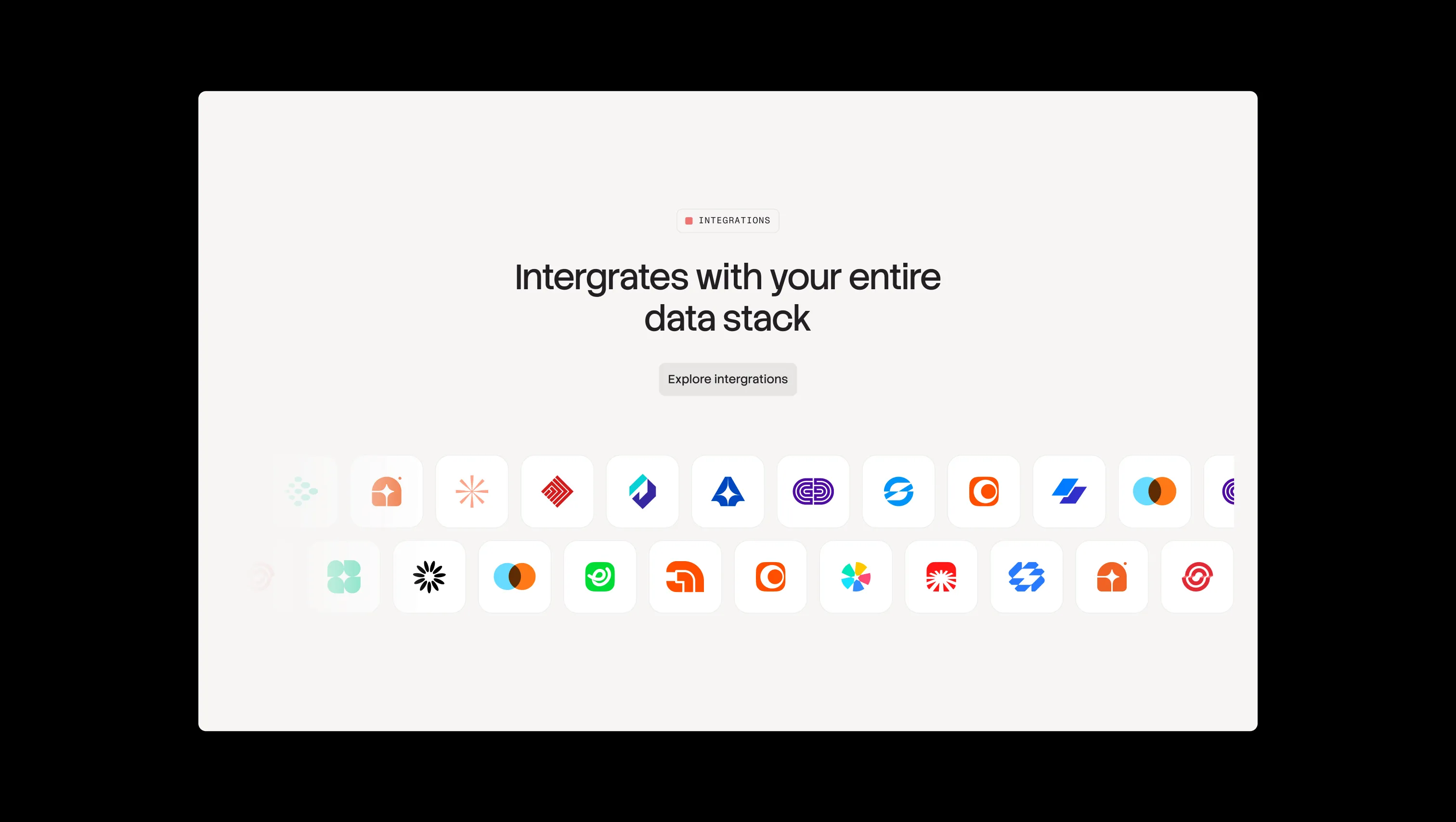Integration Logos Marquee Section