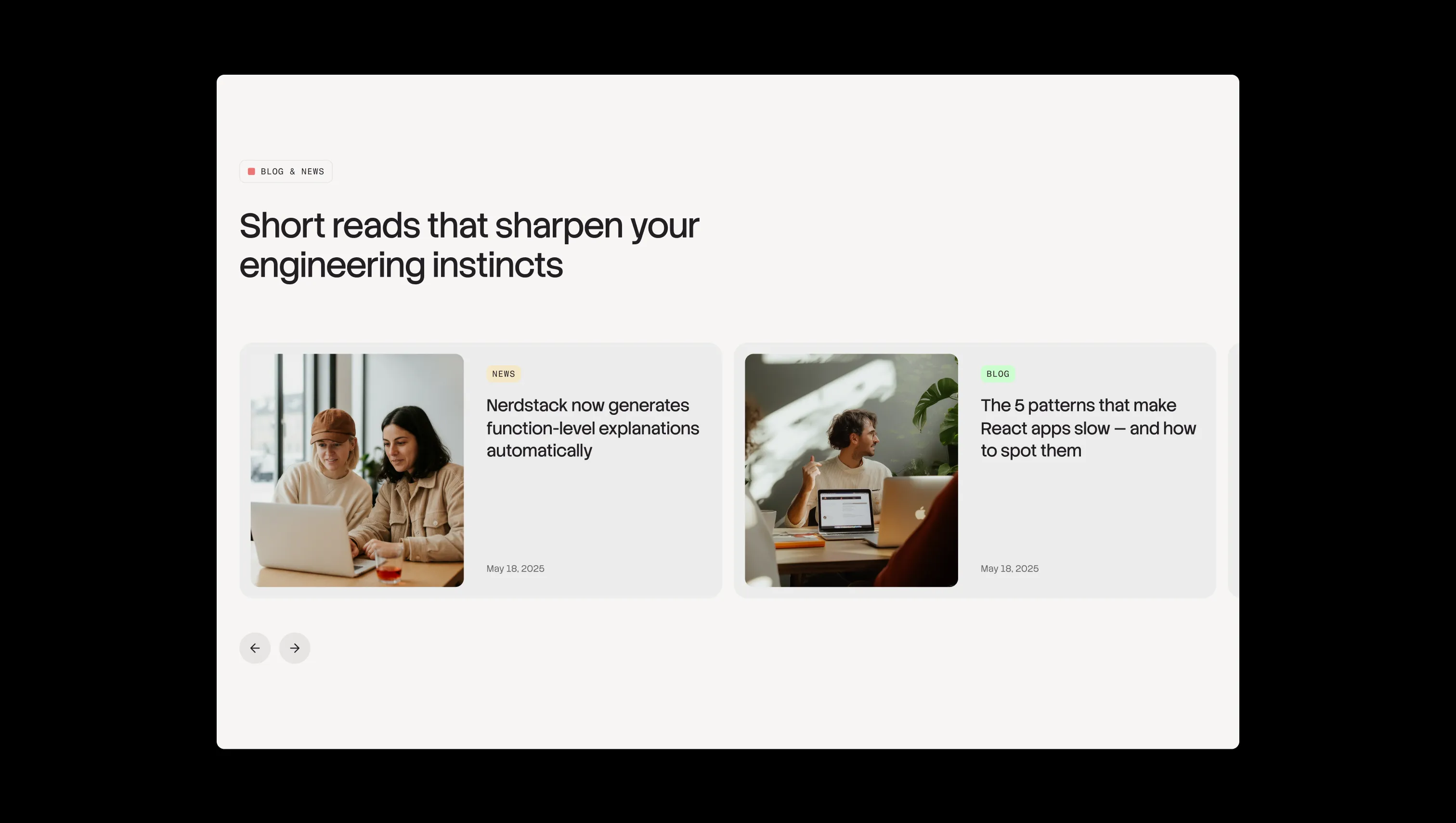 Blog Slider With Navigation