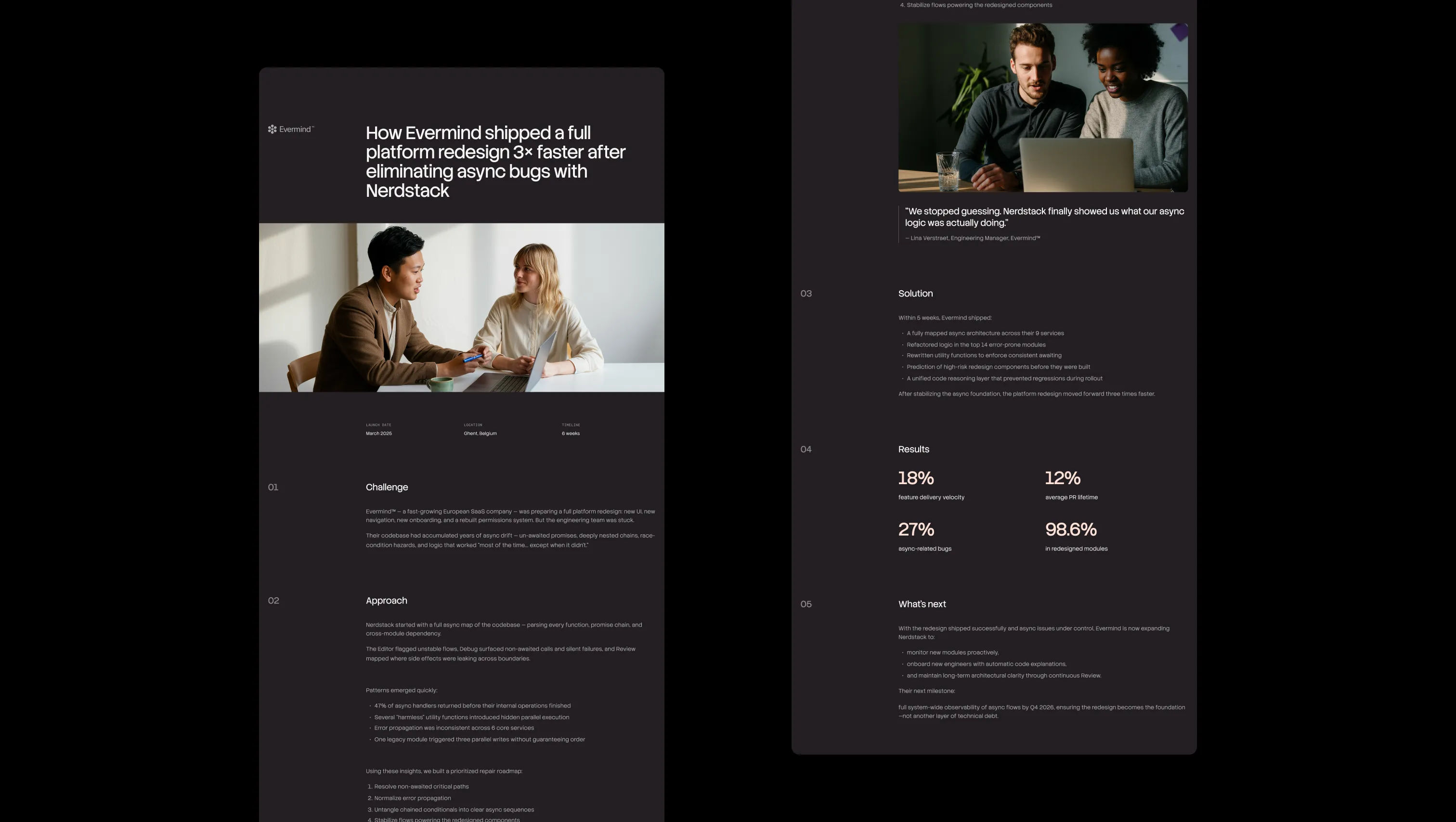 Case Study Page Layout
