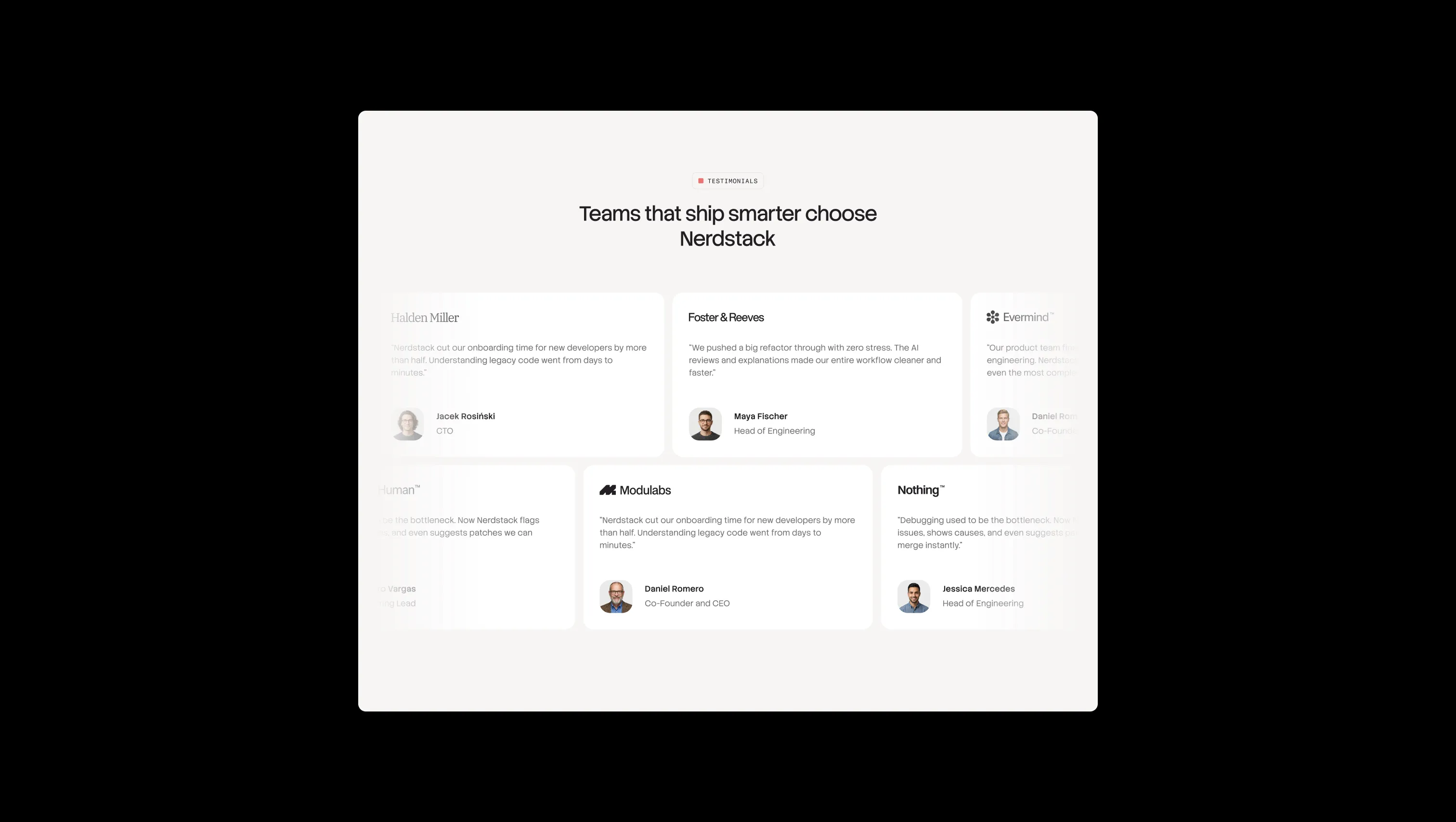 Multi-Column Testimonials Marquee