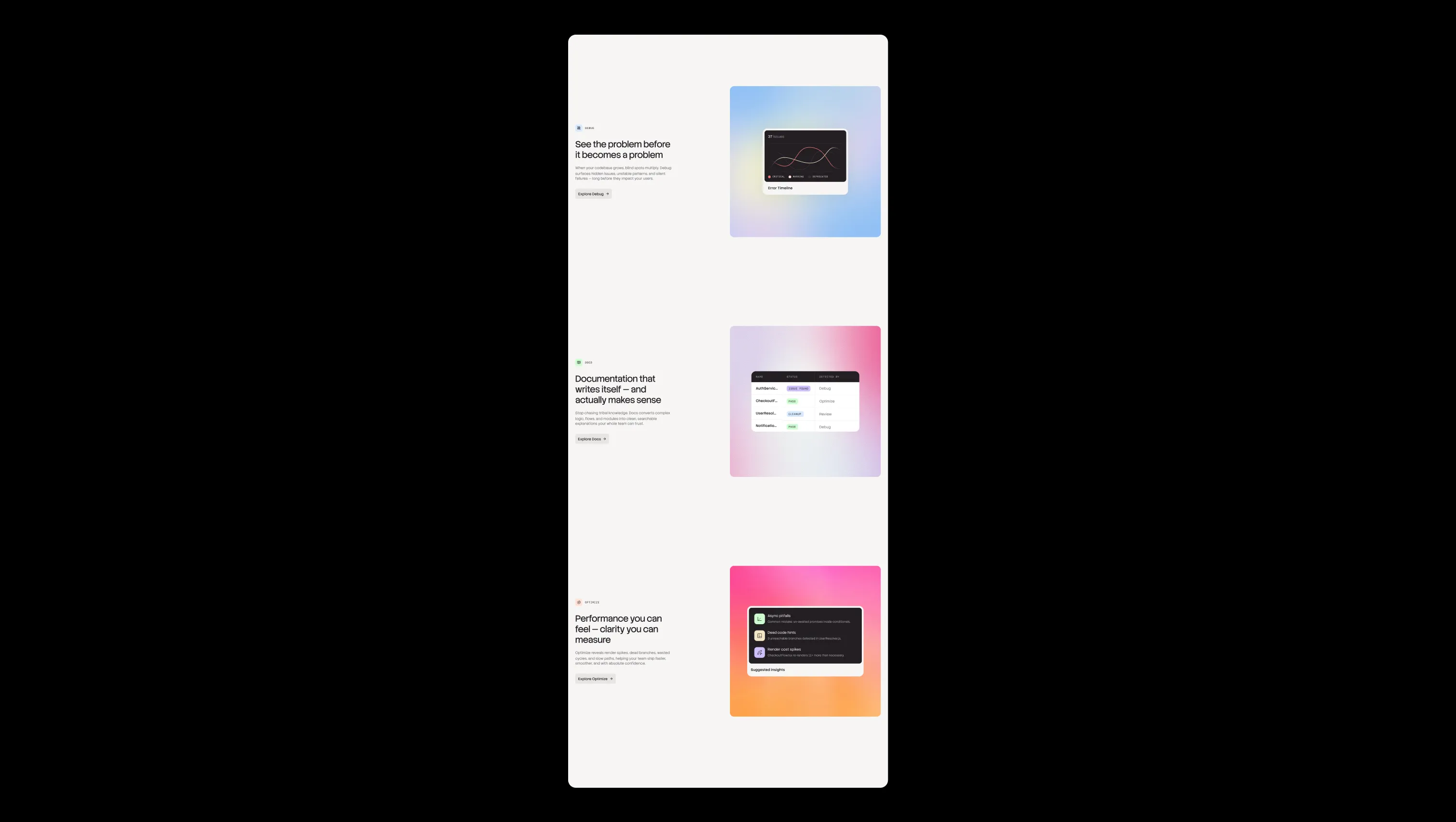 Feature Showcase With Interactive Widgets
