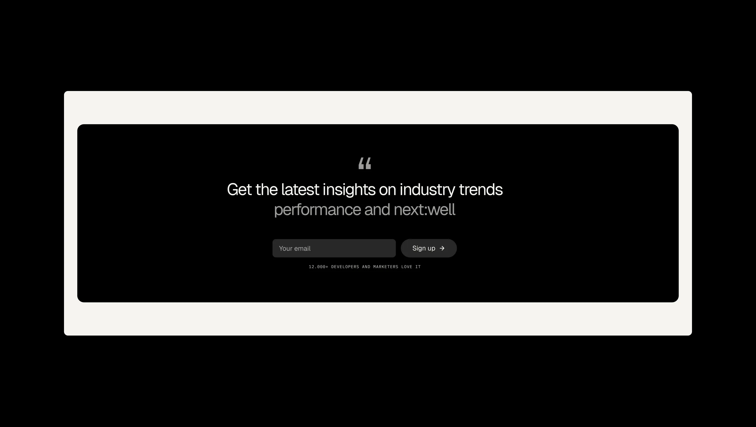 Newsletter CTA with Email Form