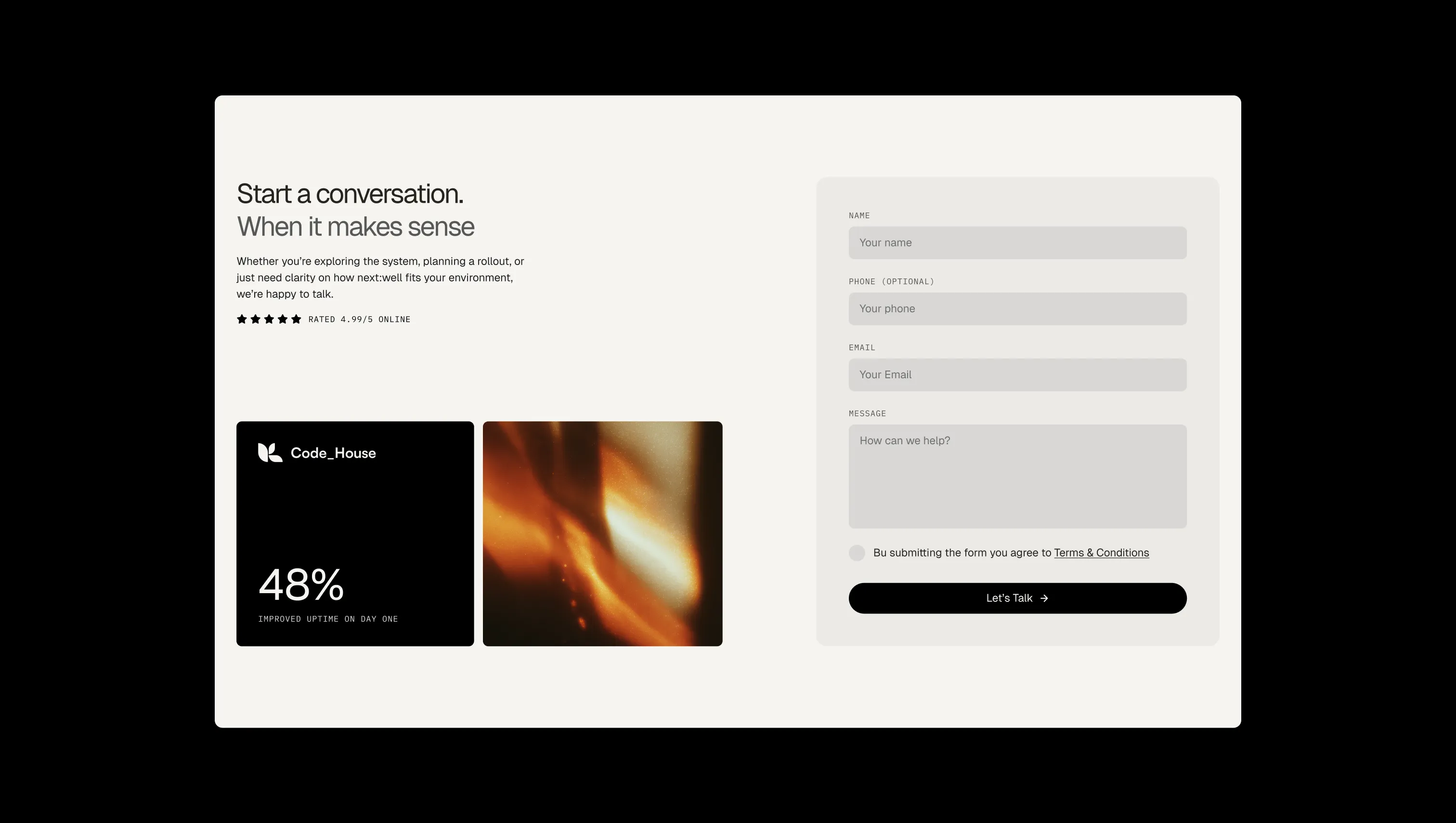 CTA Section with Contact Form