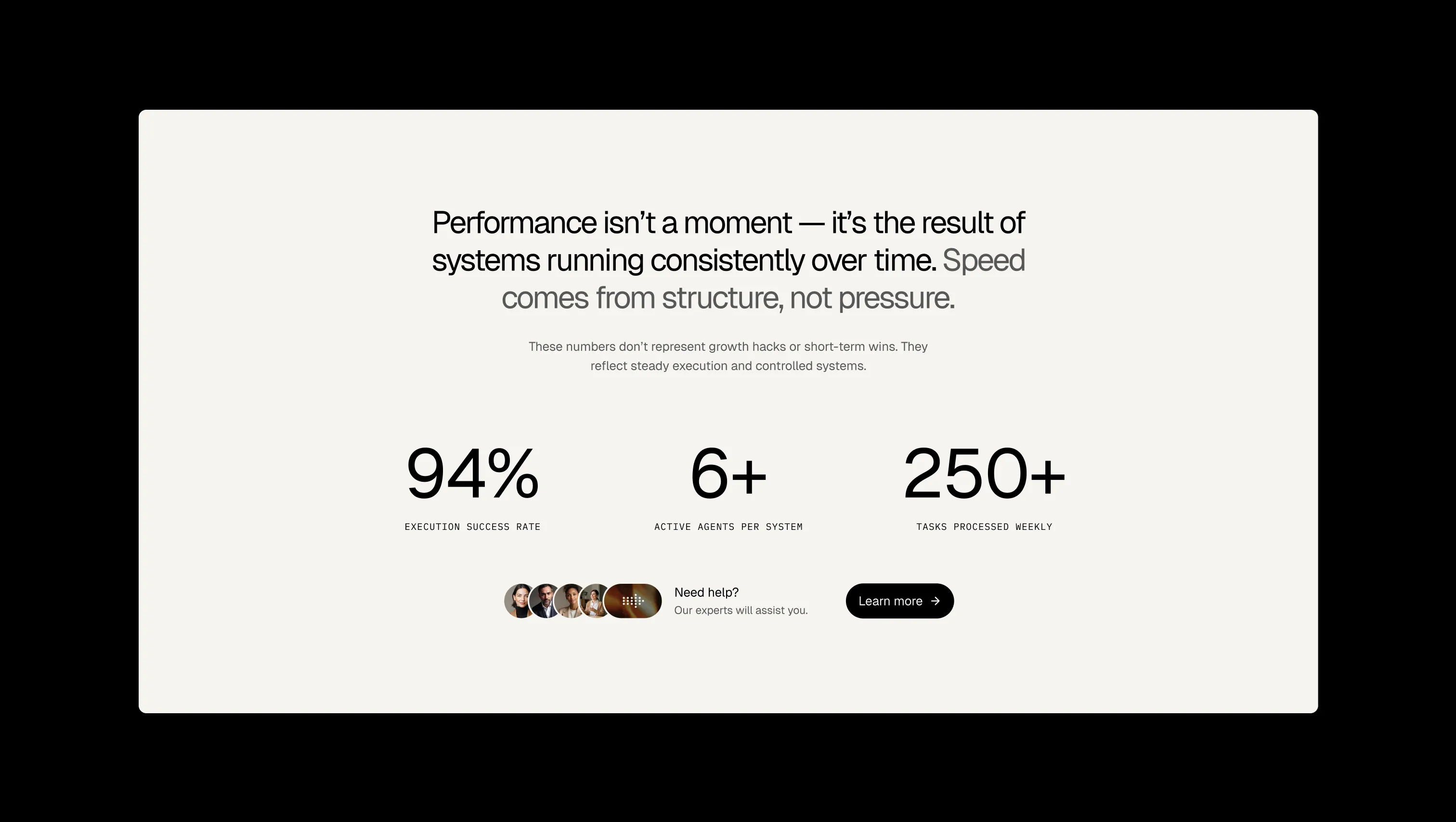 Animated Stats Section with CTA