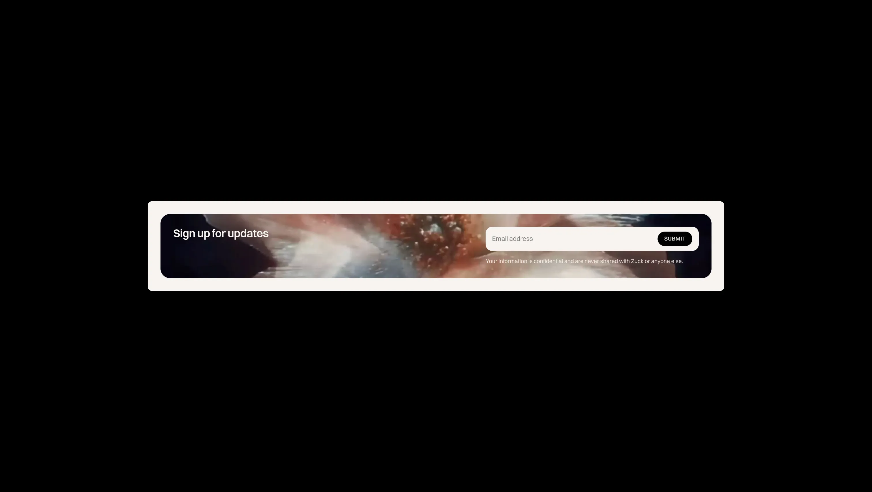 Newsletter Signup with Background Video