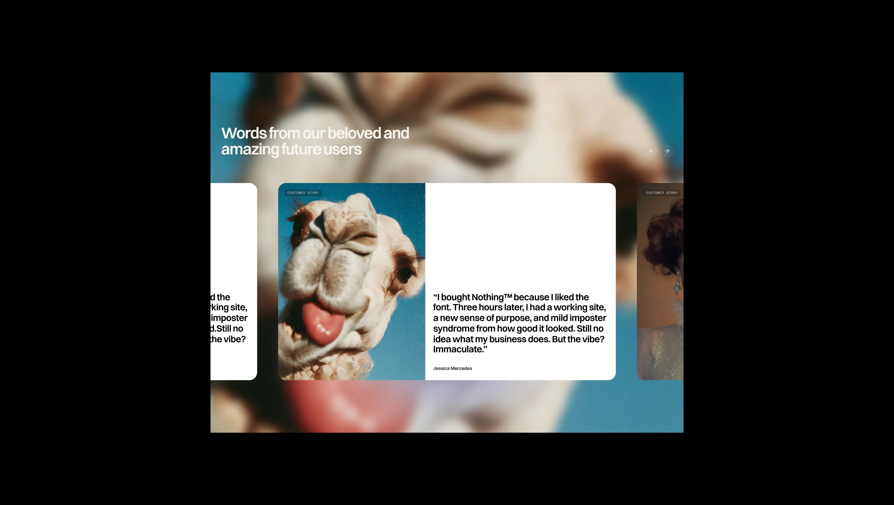 Background Image Testimonial Slider