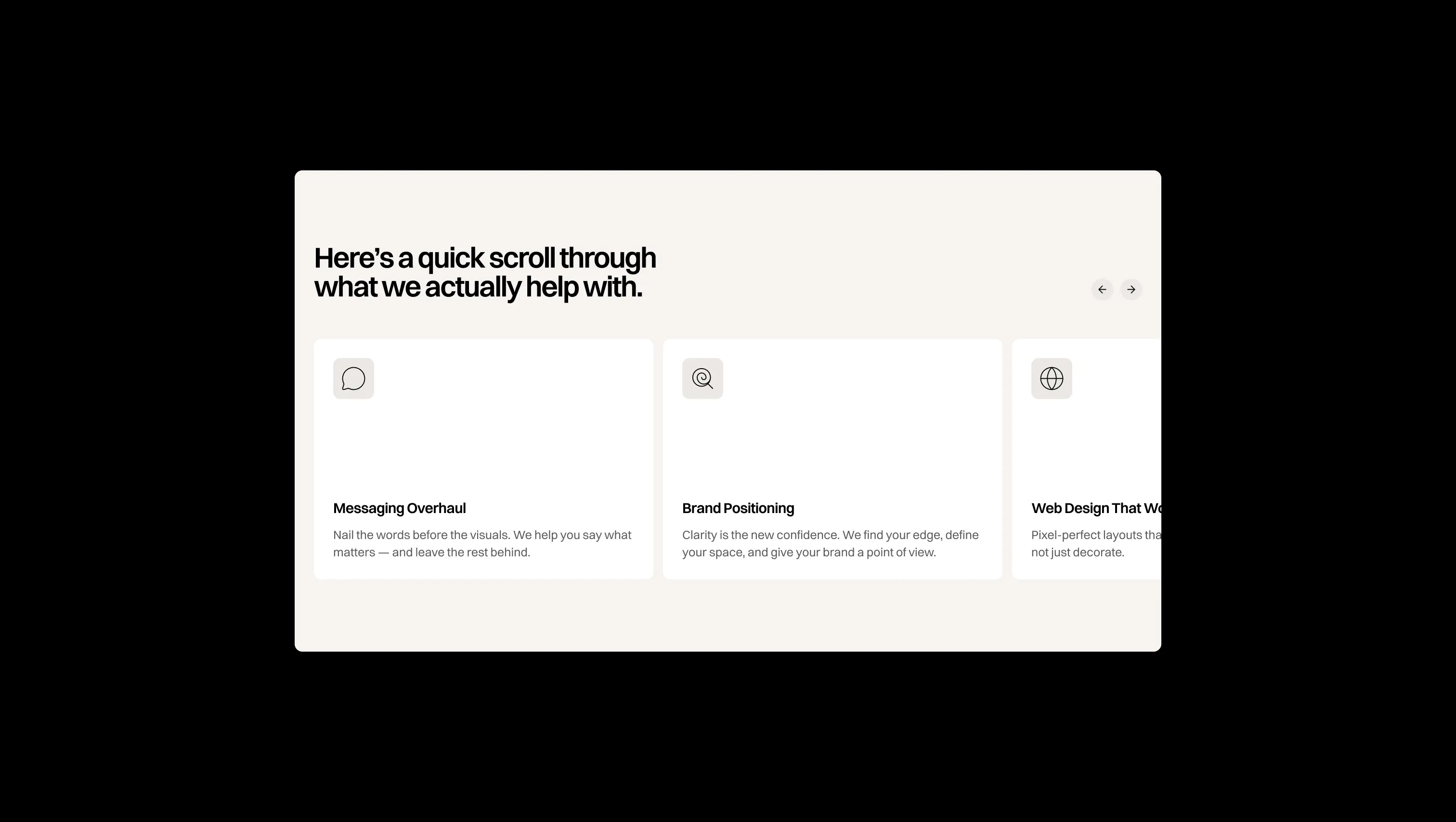 Interactive Feature Carousel Component
