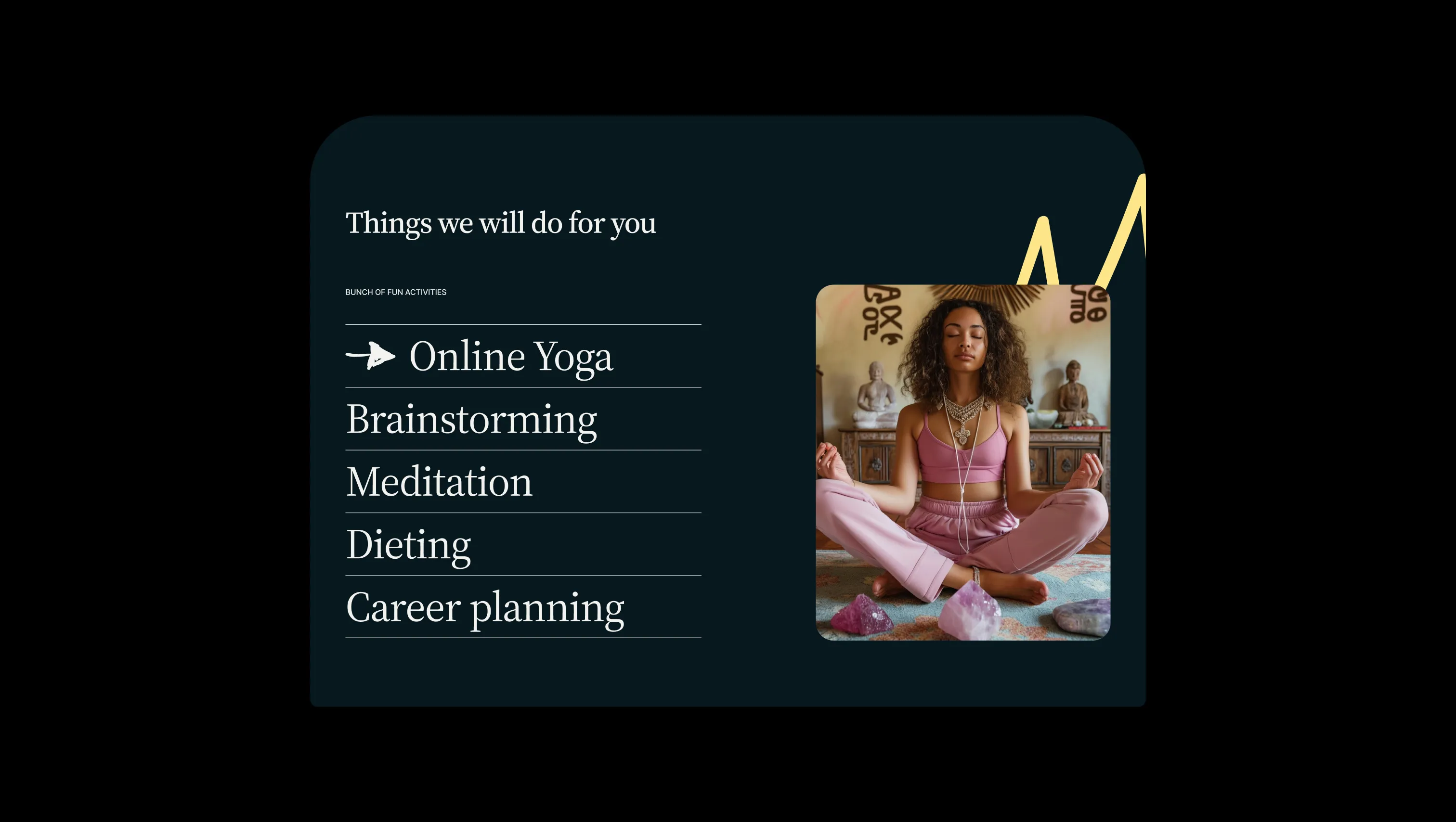 Activities Dropdown with Image Preview