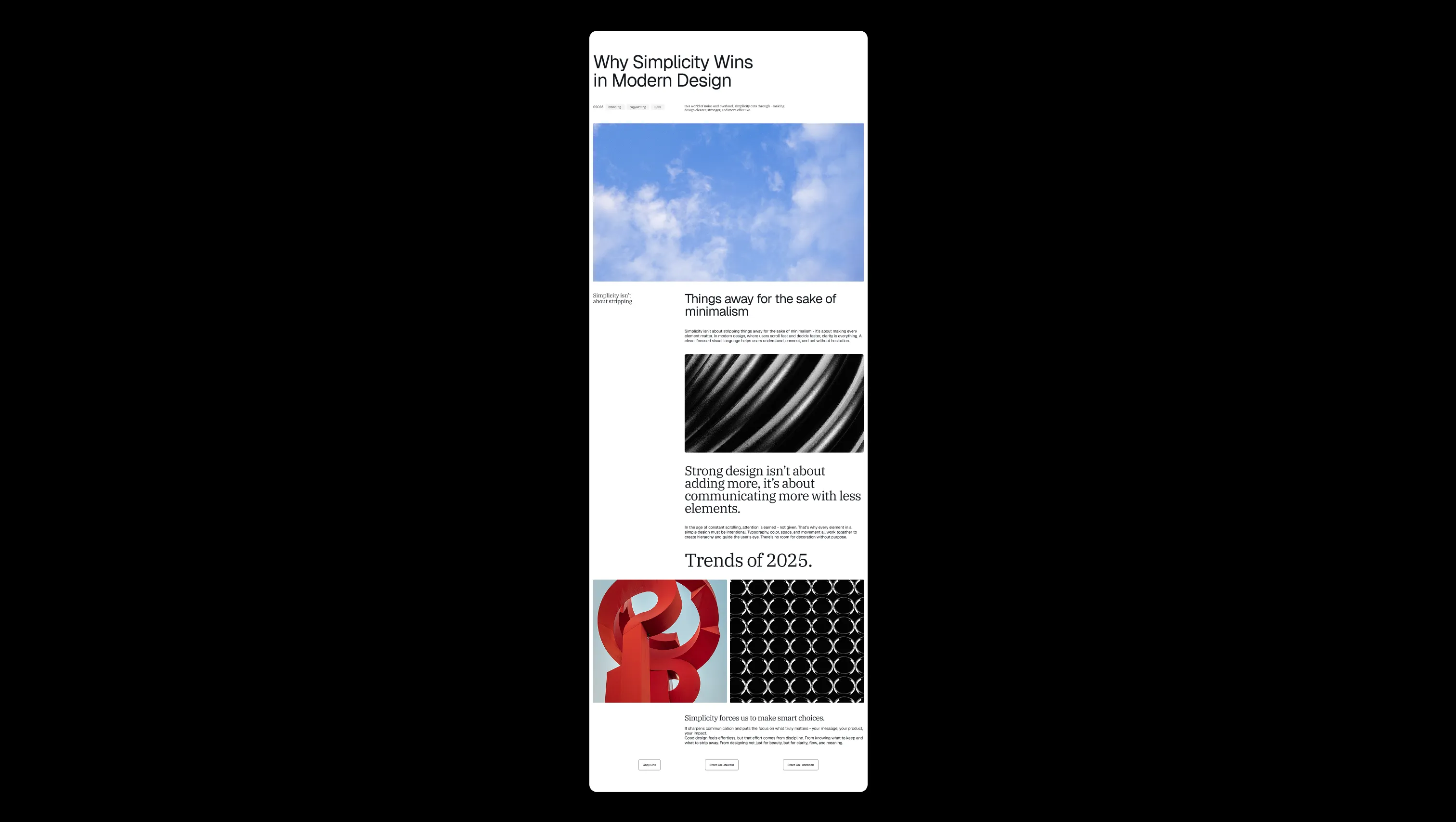 Article Blog Post Layout