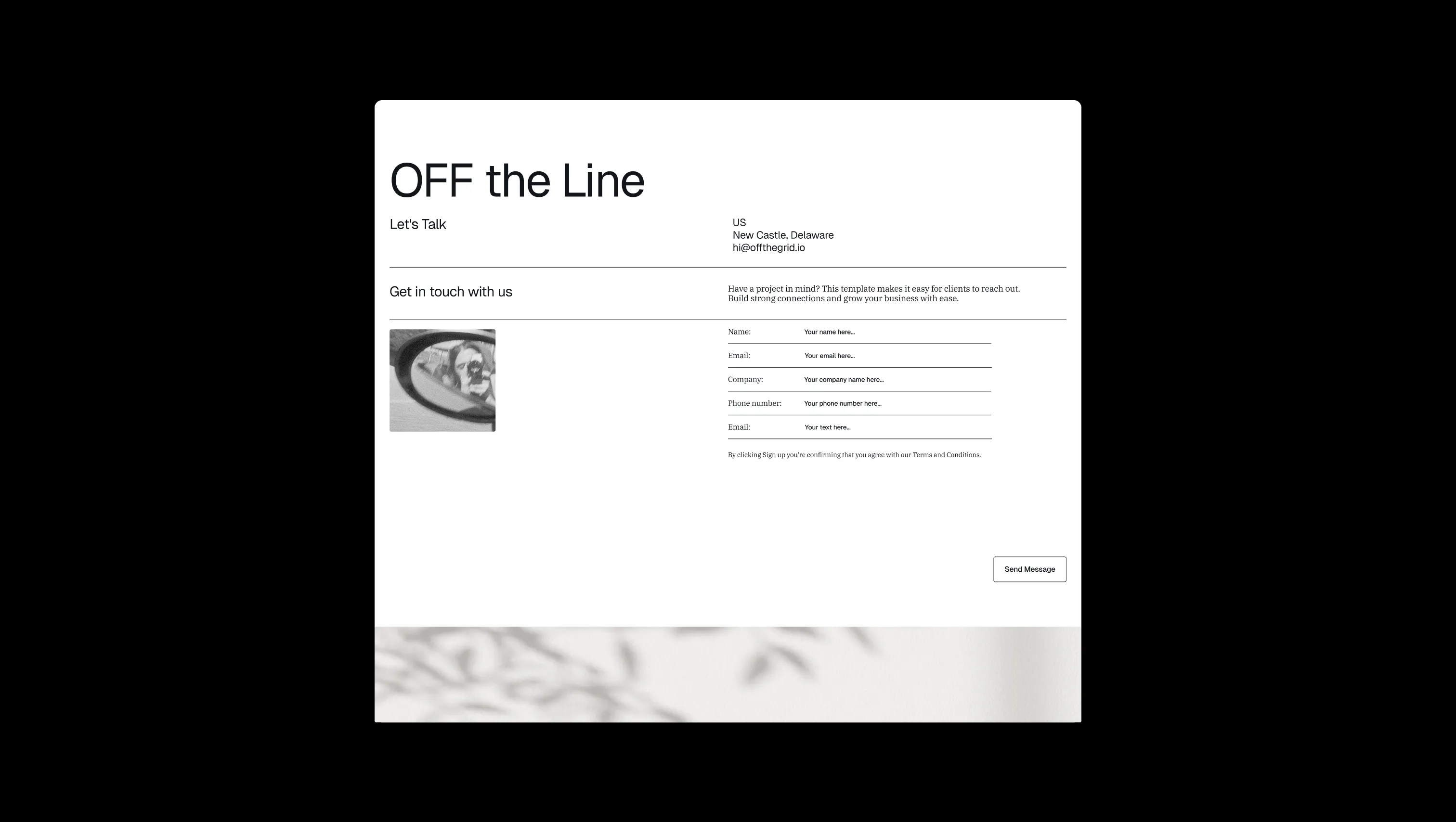 Contact Page with Form