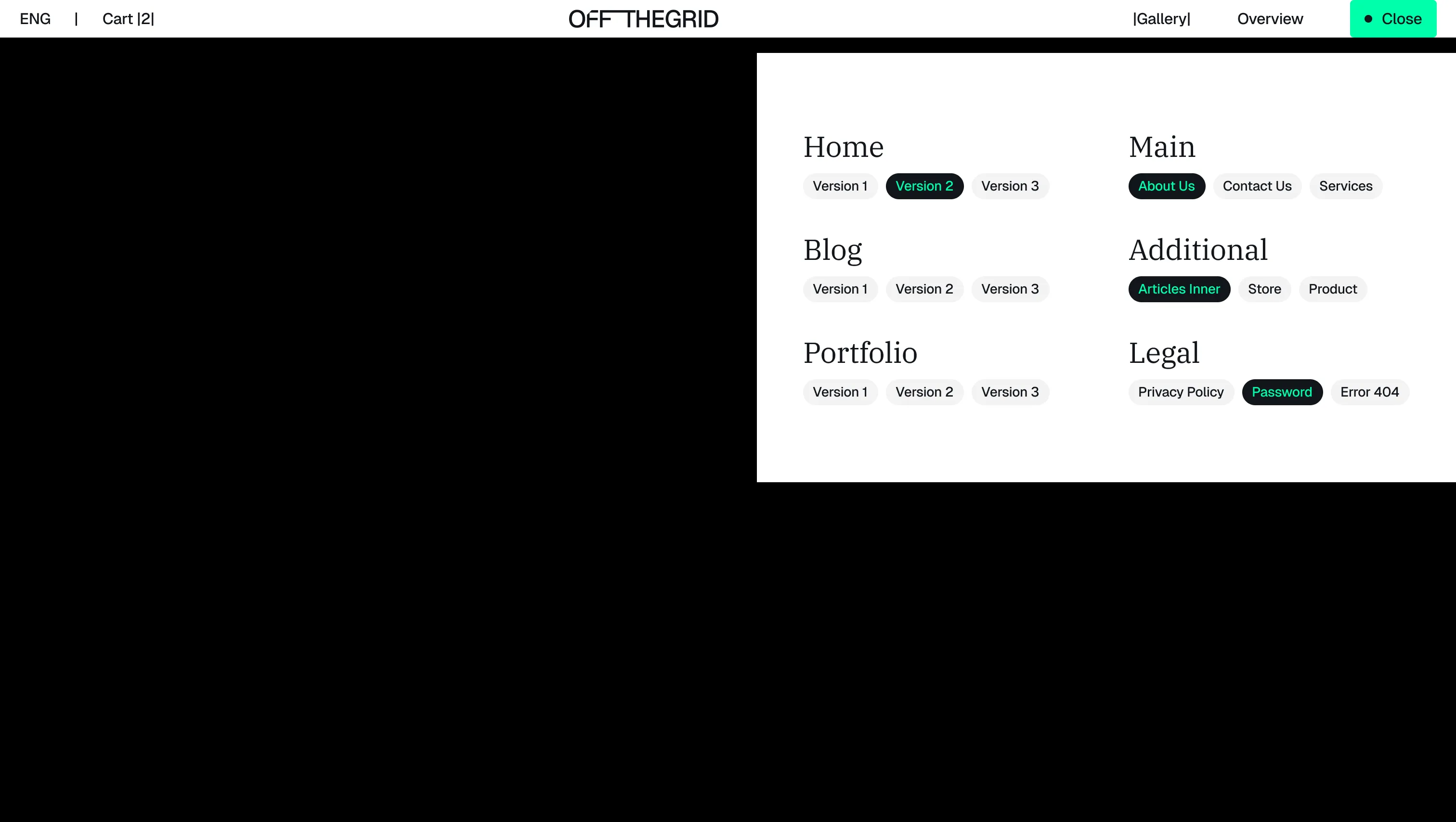 Responsive Navigation with Mega Menu