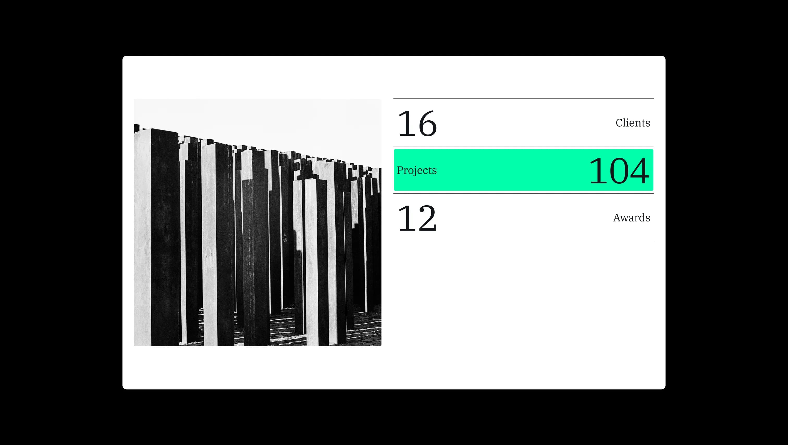 Animated Statistics Counter Section