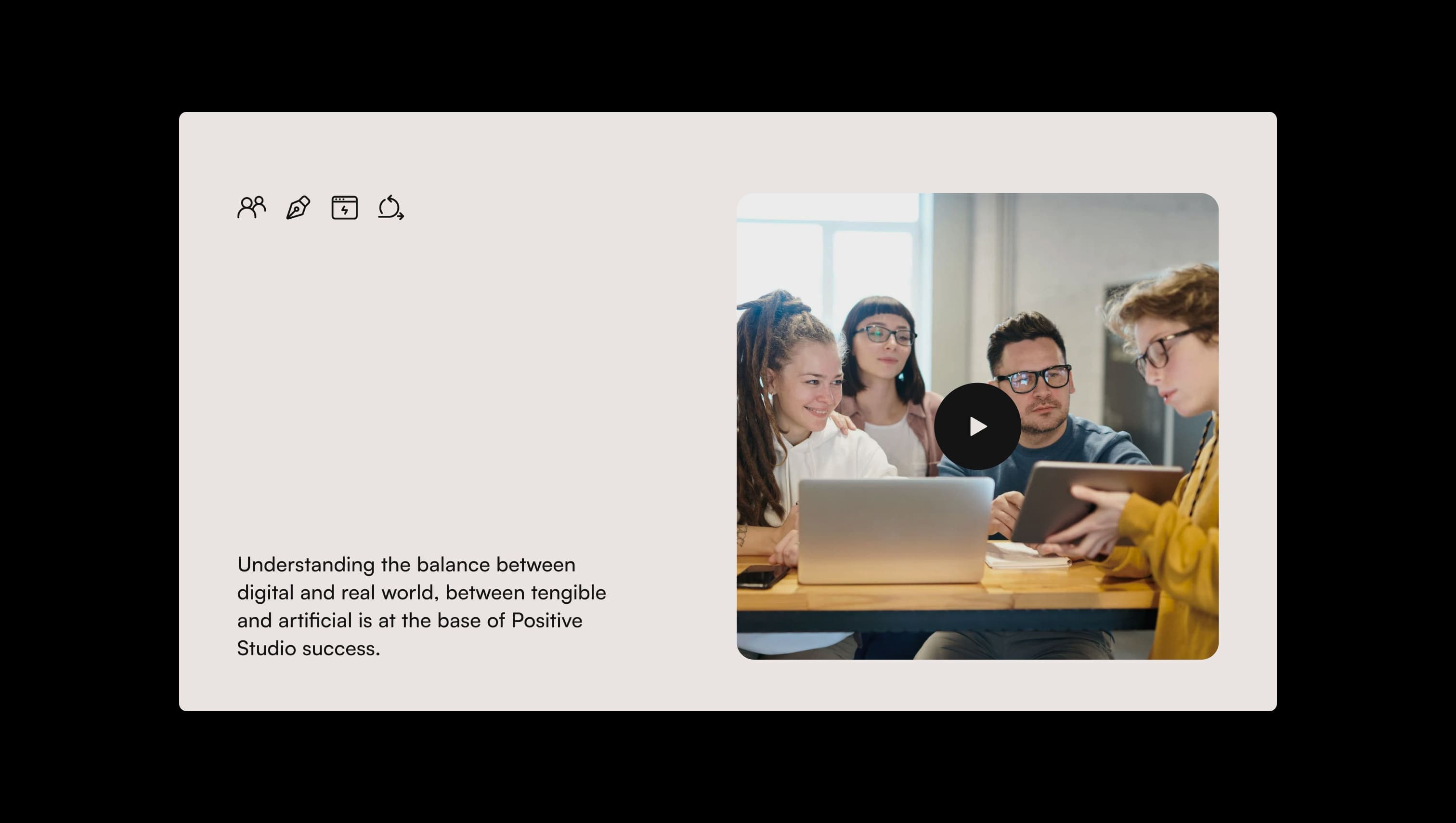 Values Section with Video Lightbox