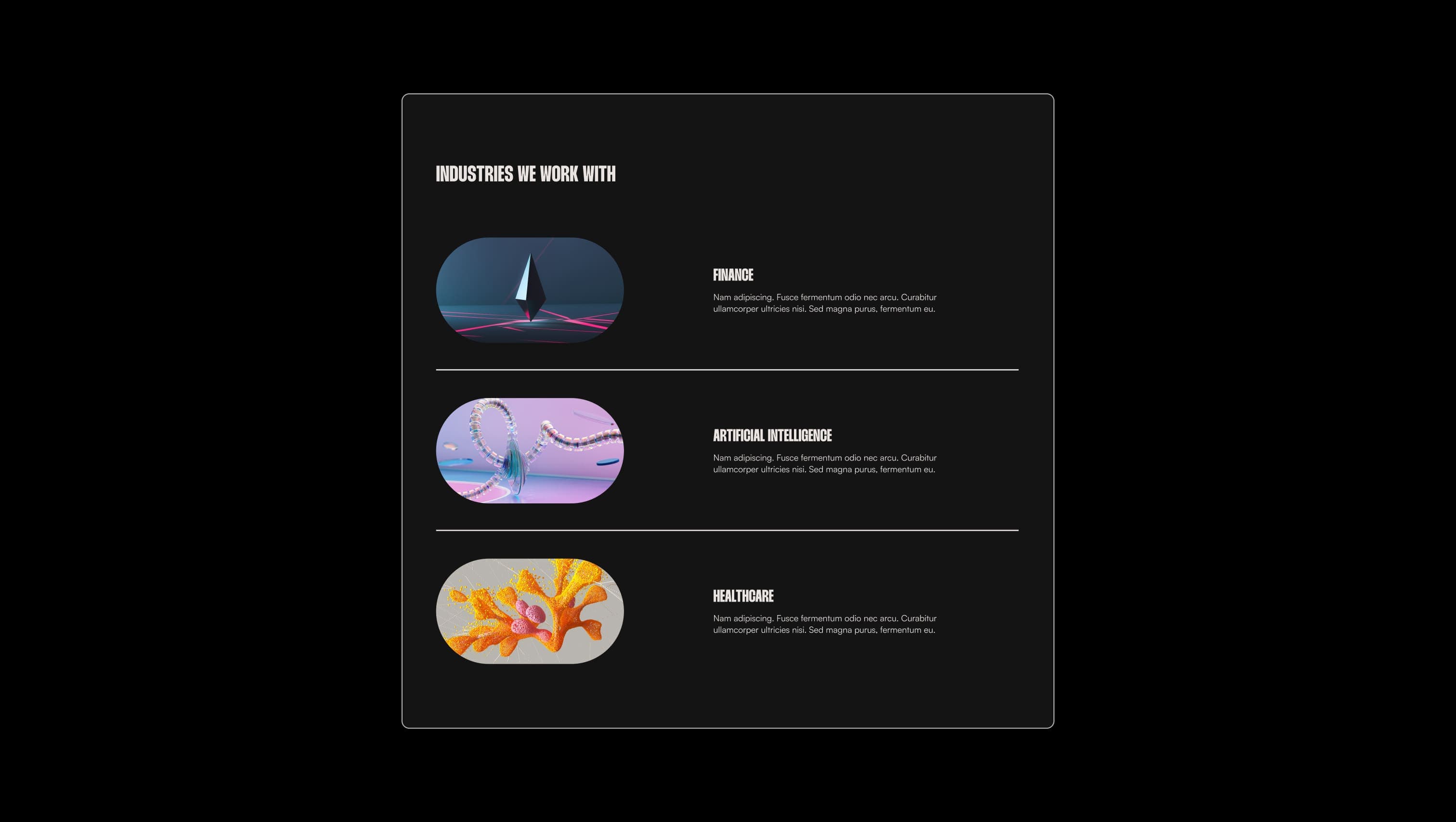 Industries We Work With List