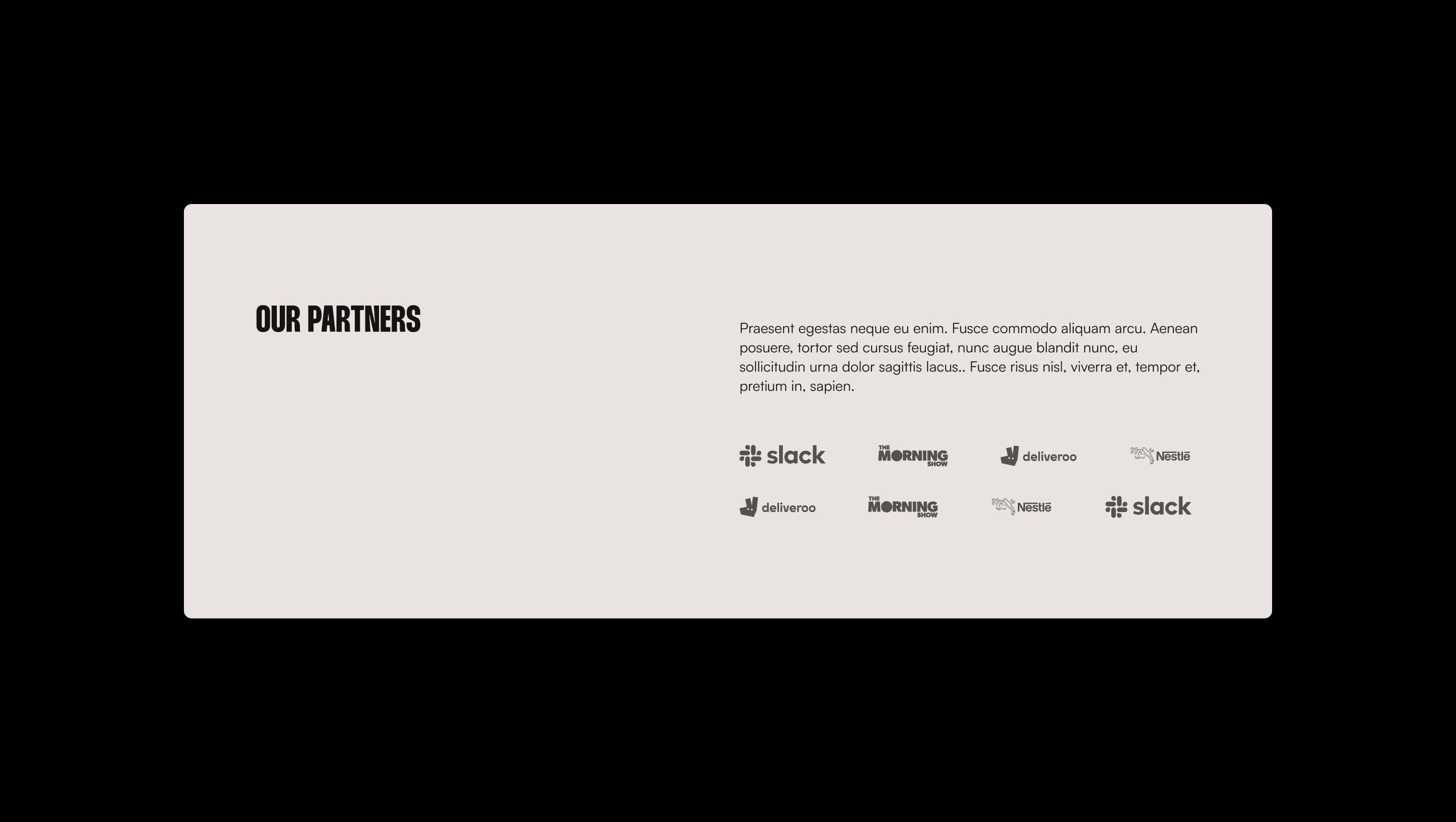 Client Logos with Heading