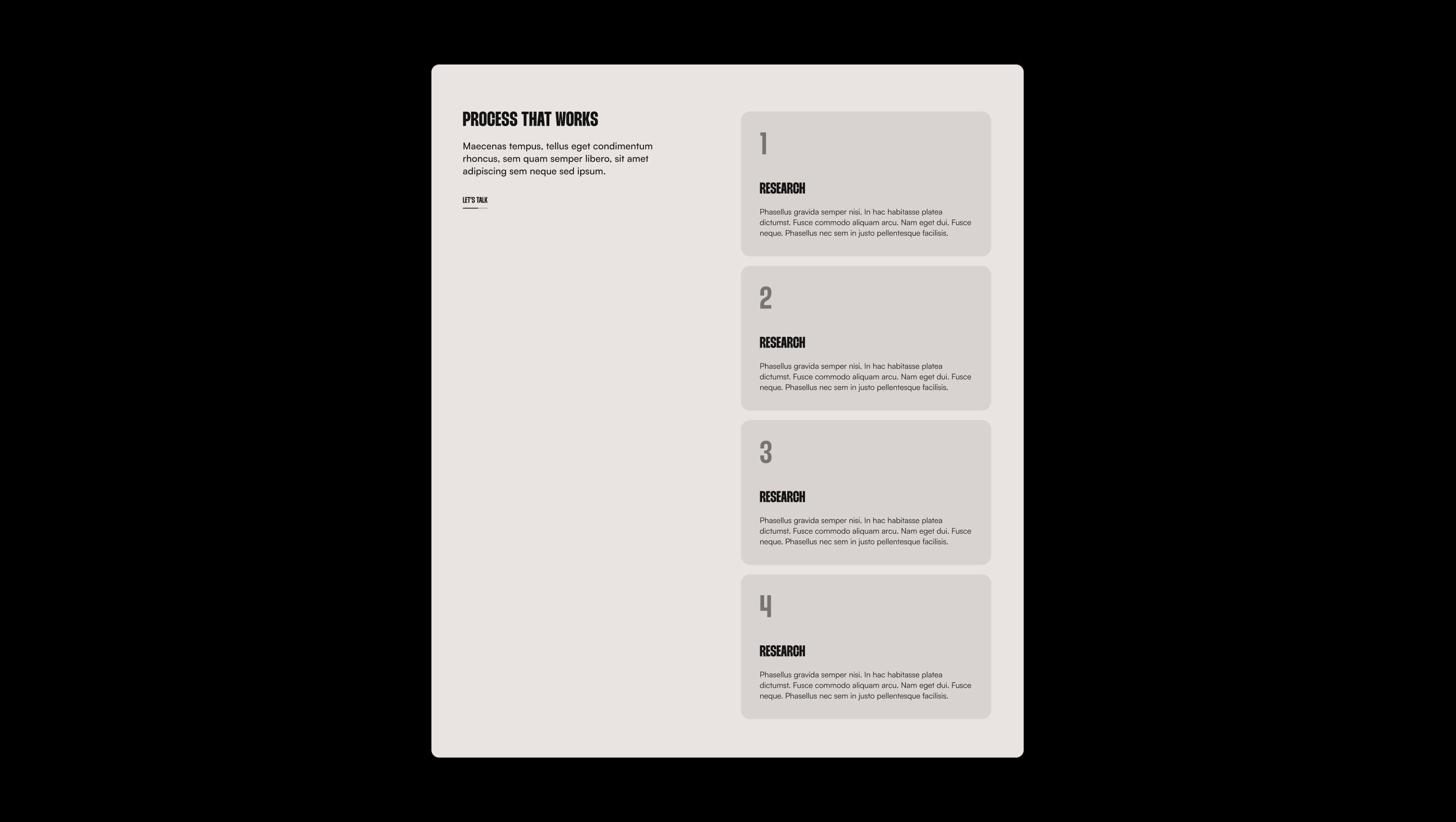 Process with Sticky Left Column