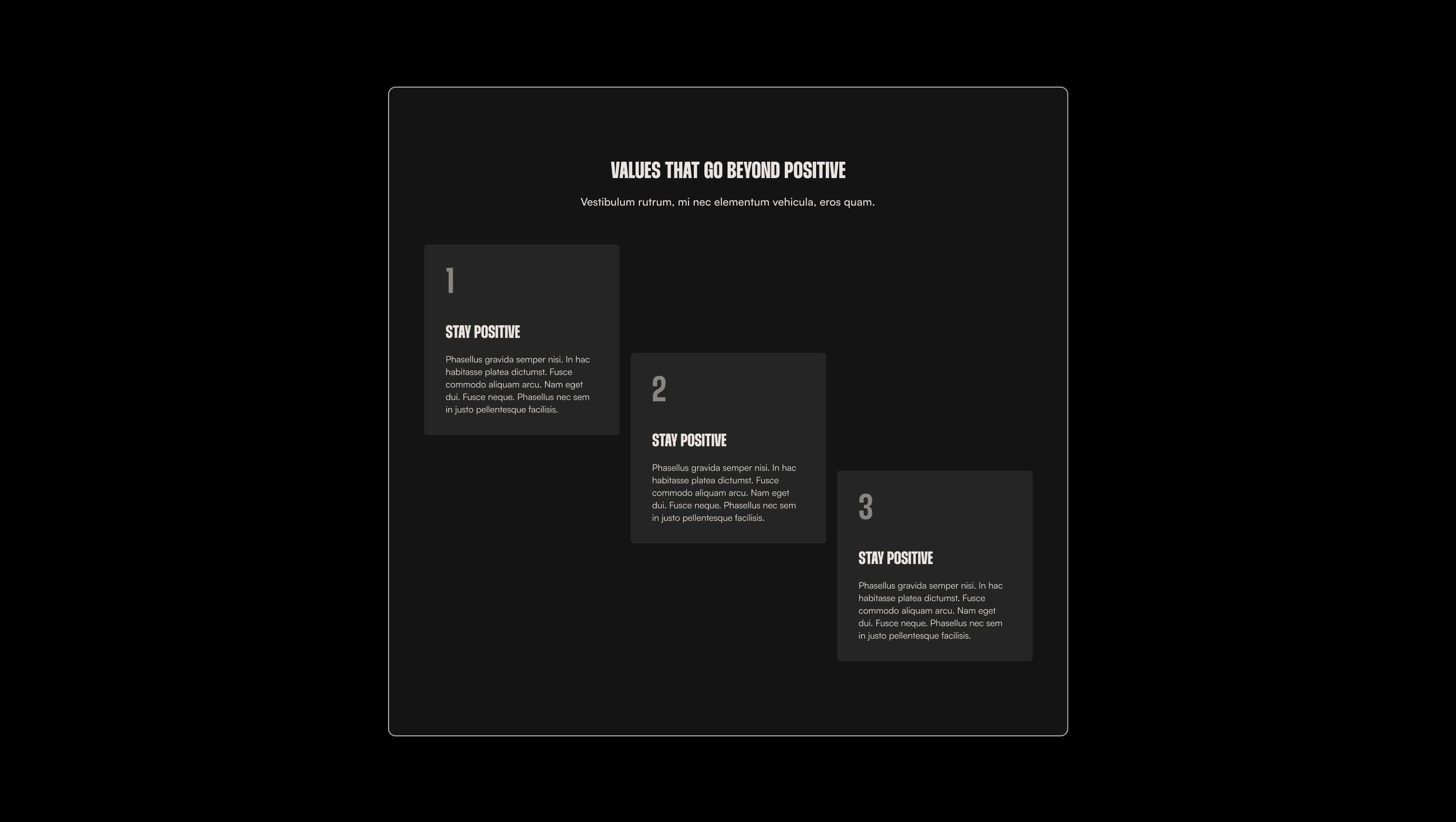 Three Column Process Section