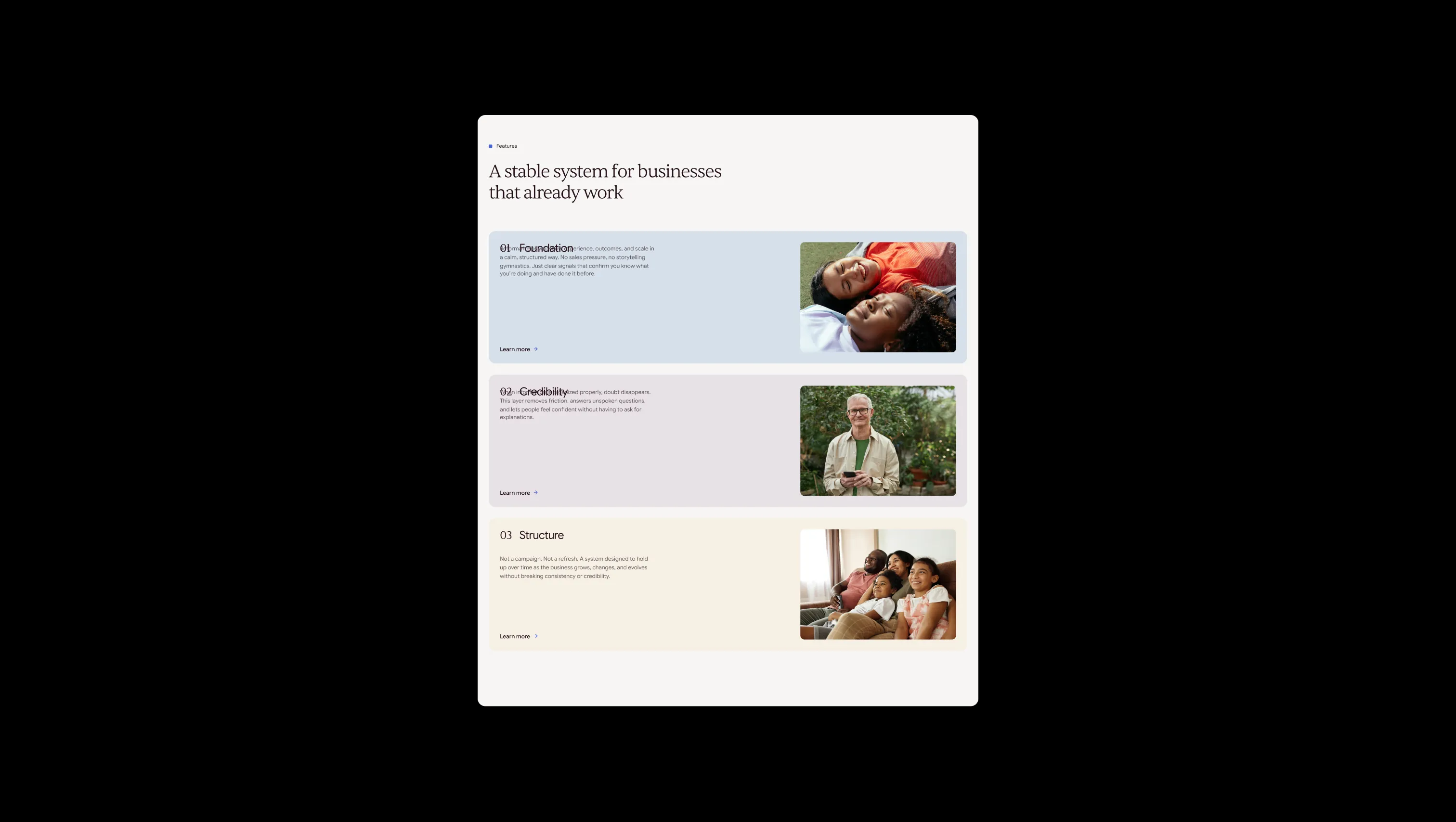 Sticky Scroll Feature Cards with Images