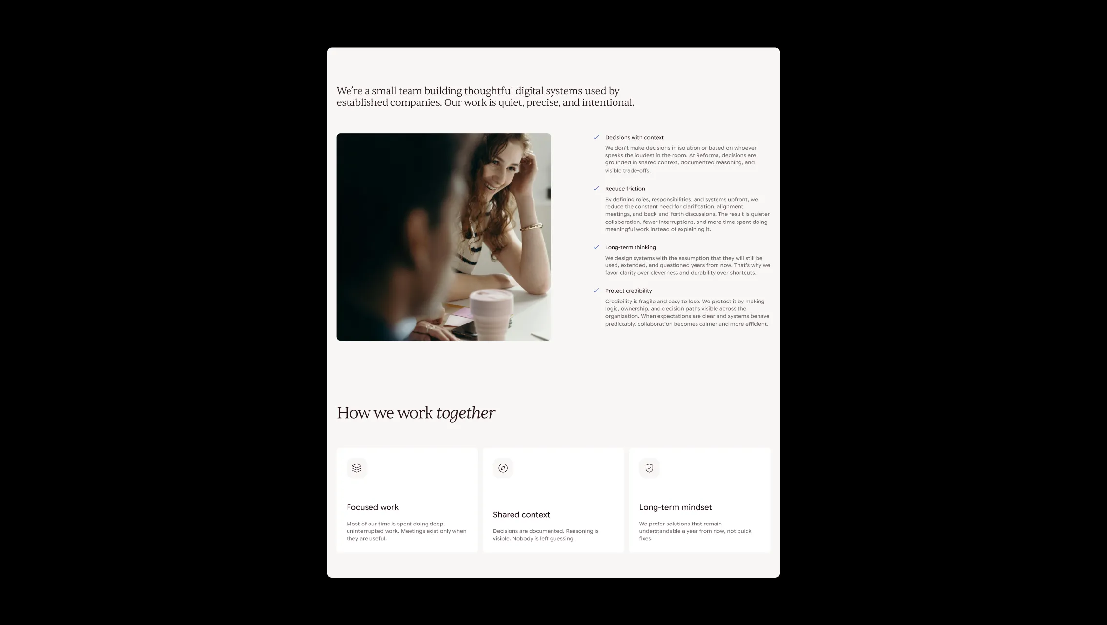 About & Features Dual Section