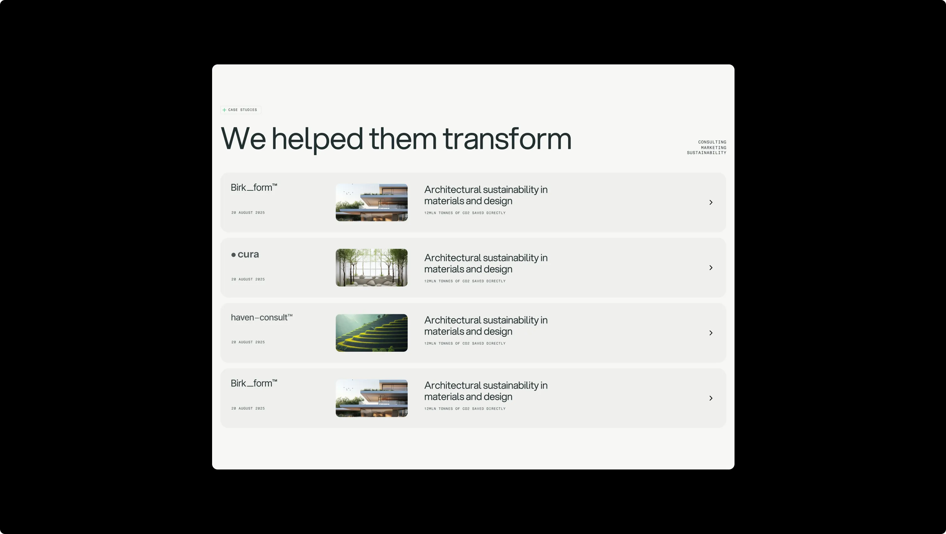 Case Studies Grid Layout